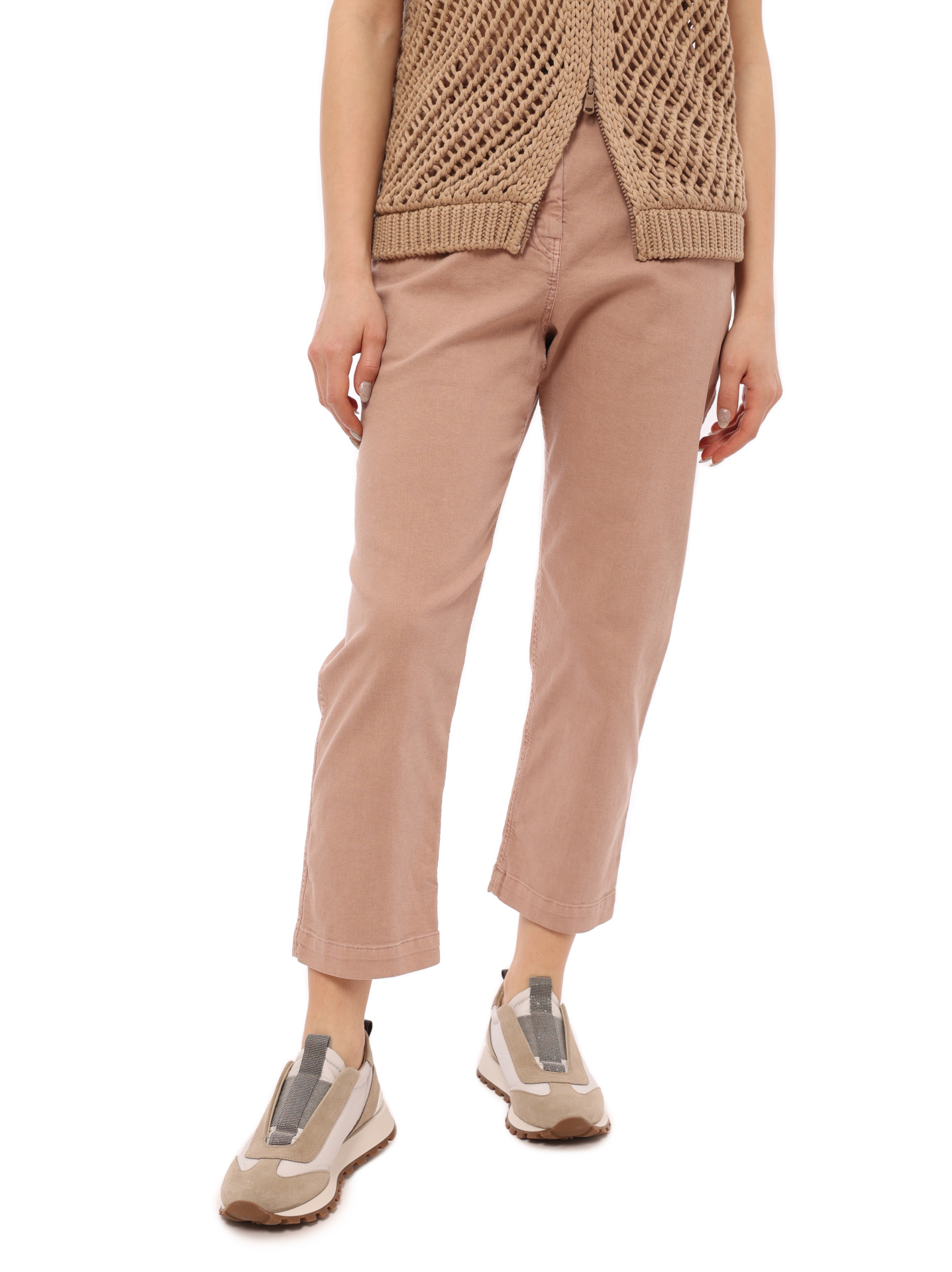 Джинсы Brunello Cucinelli MA080P5267 пастельно-розовые женские — купить в интернет-магазине Verdistore