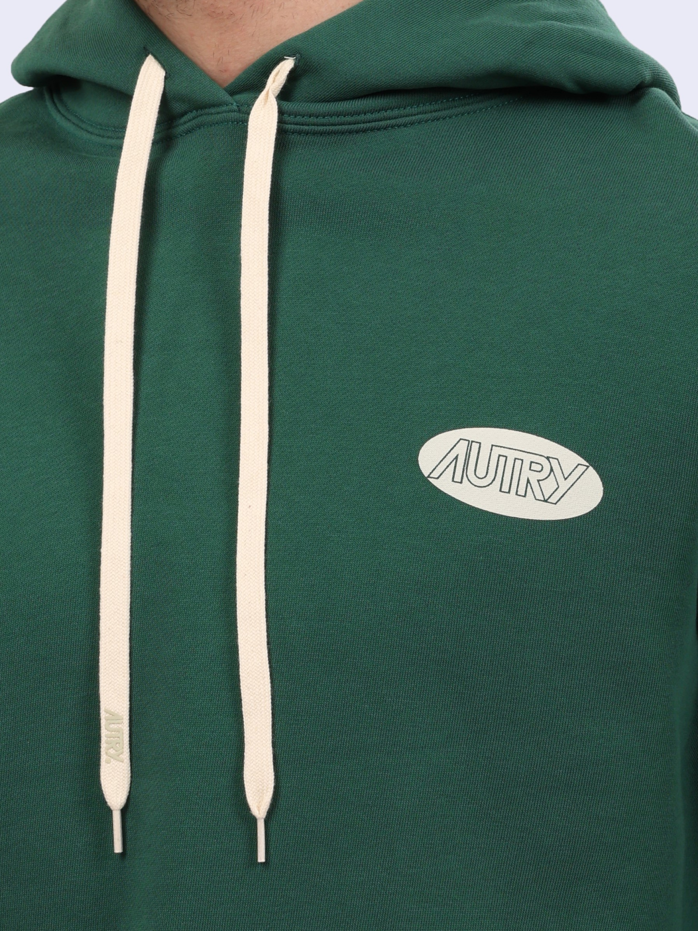 Худи Autry HOPM-02JV зеленое мужское с контрастным логотипом — купить в интернет-магазине Verdistore