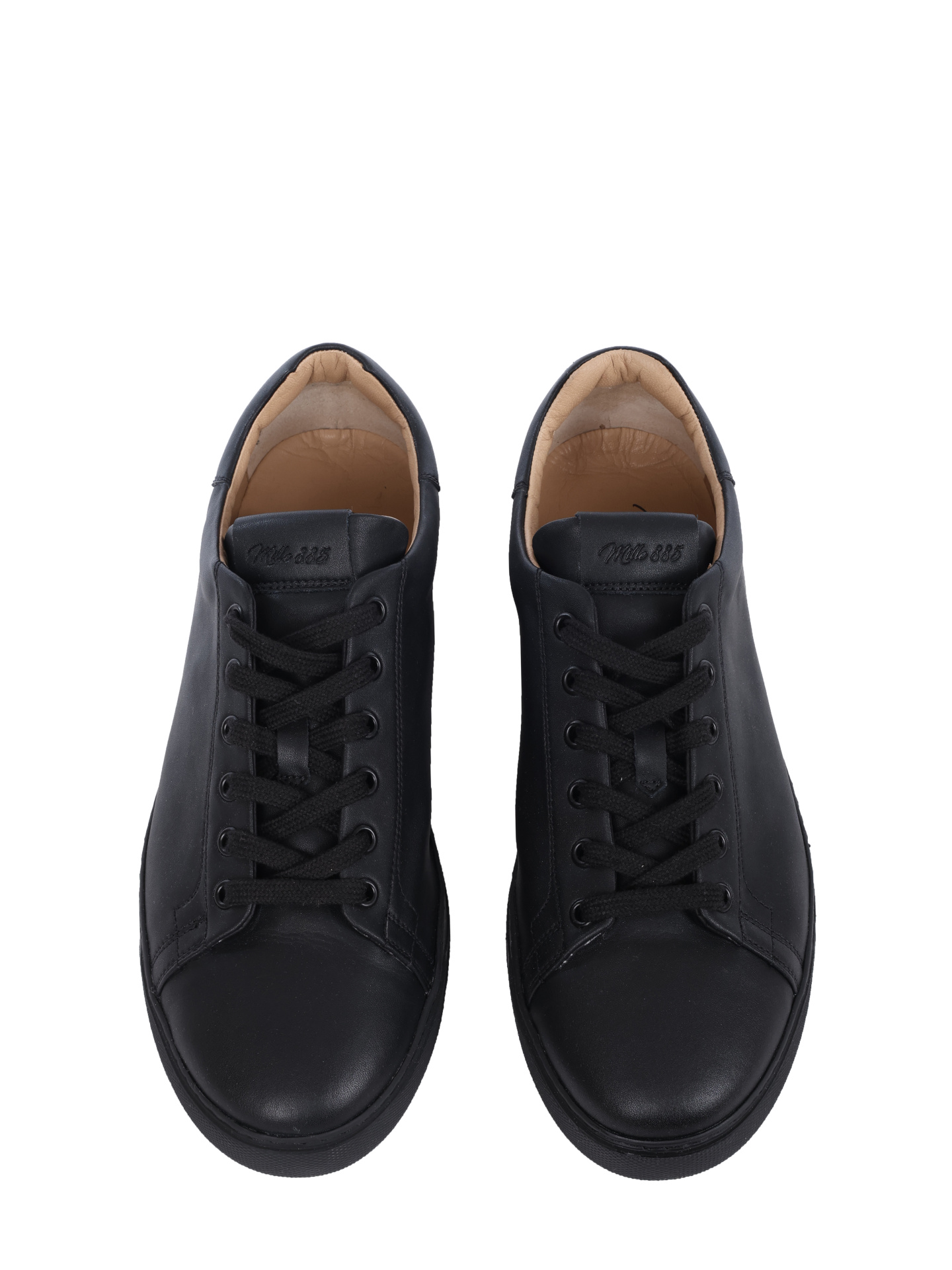 Кеды STOCCOLMA nero Mille 885 черные из мягкой гладкой кожи — купить в интернет-магазине Verdistore