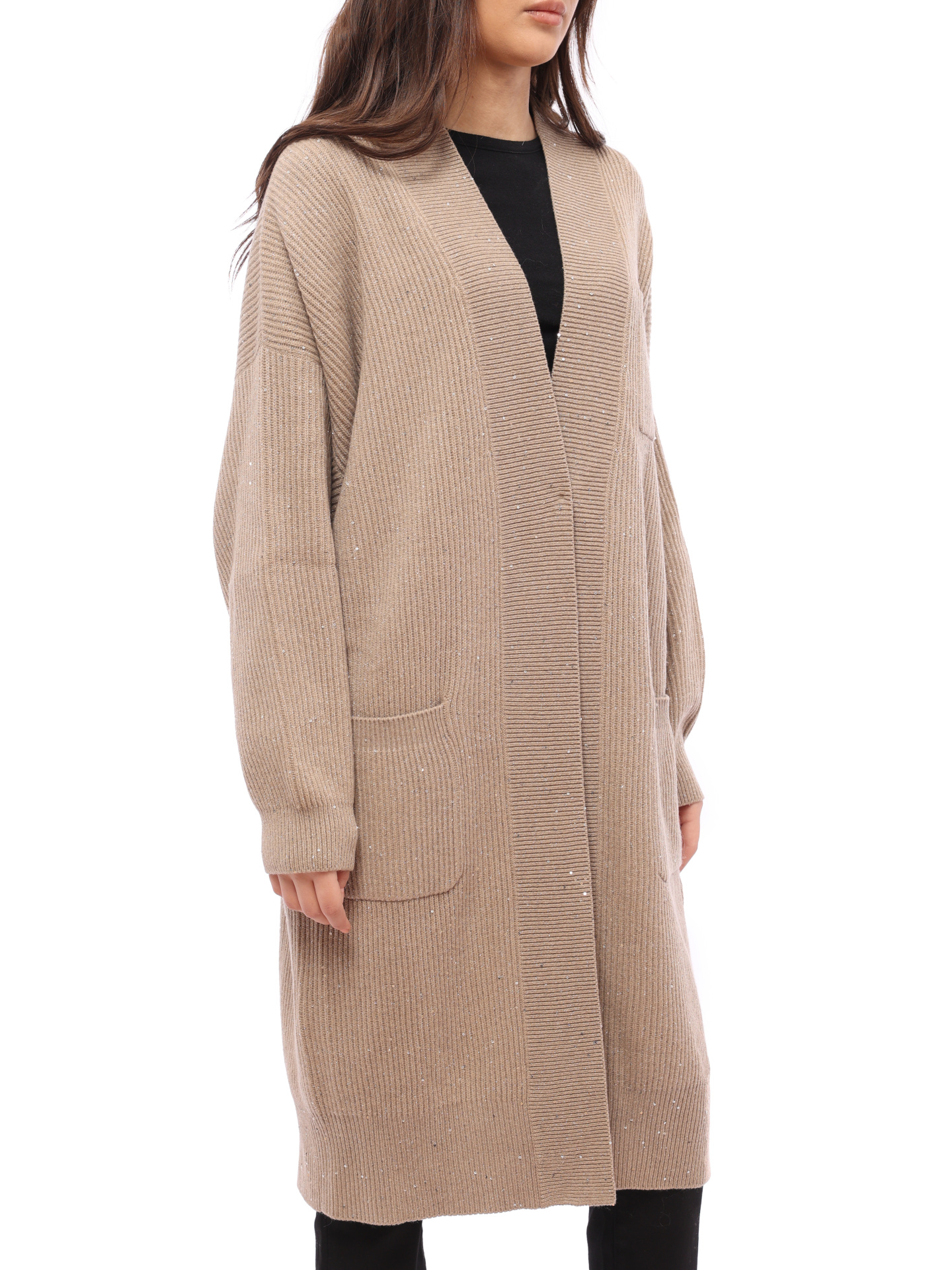 Кардиган Brunello Cucinelli MBM755806 C506 удлиненный женский — купить в интернет-магазине Verdistore