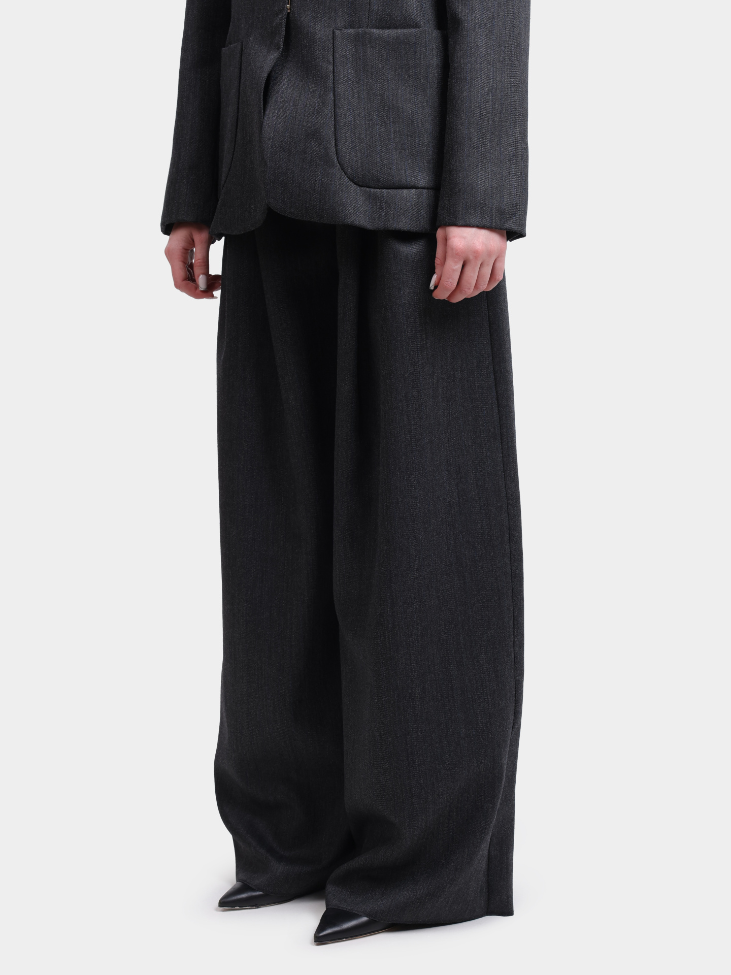 Брюки Marella ULTRA 004 женские серые свободного кроя — купить в интернет-магазине Verdistore