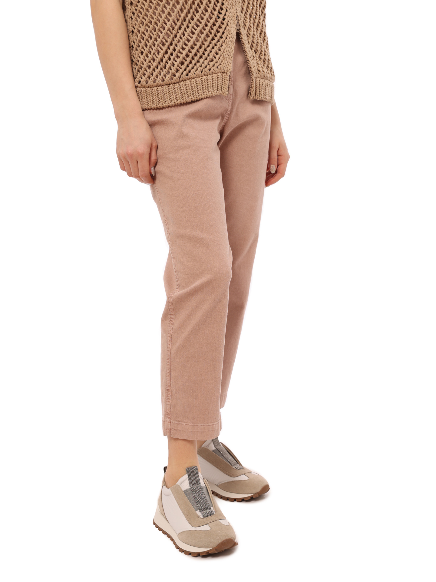 Джинсы Brunello Cucinelli MA080P5267 пастельно-розовые женские — купить в интернет-магазине Verdistore
