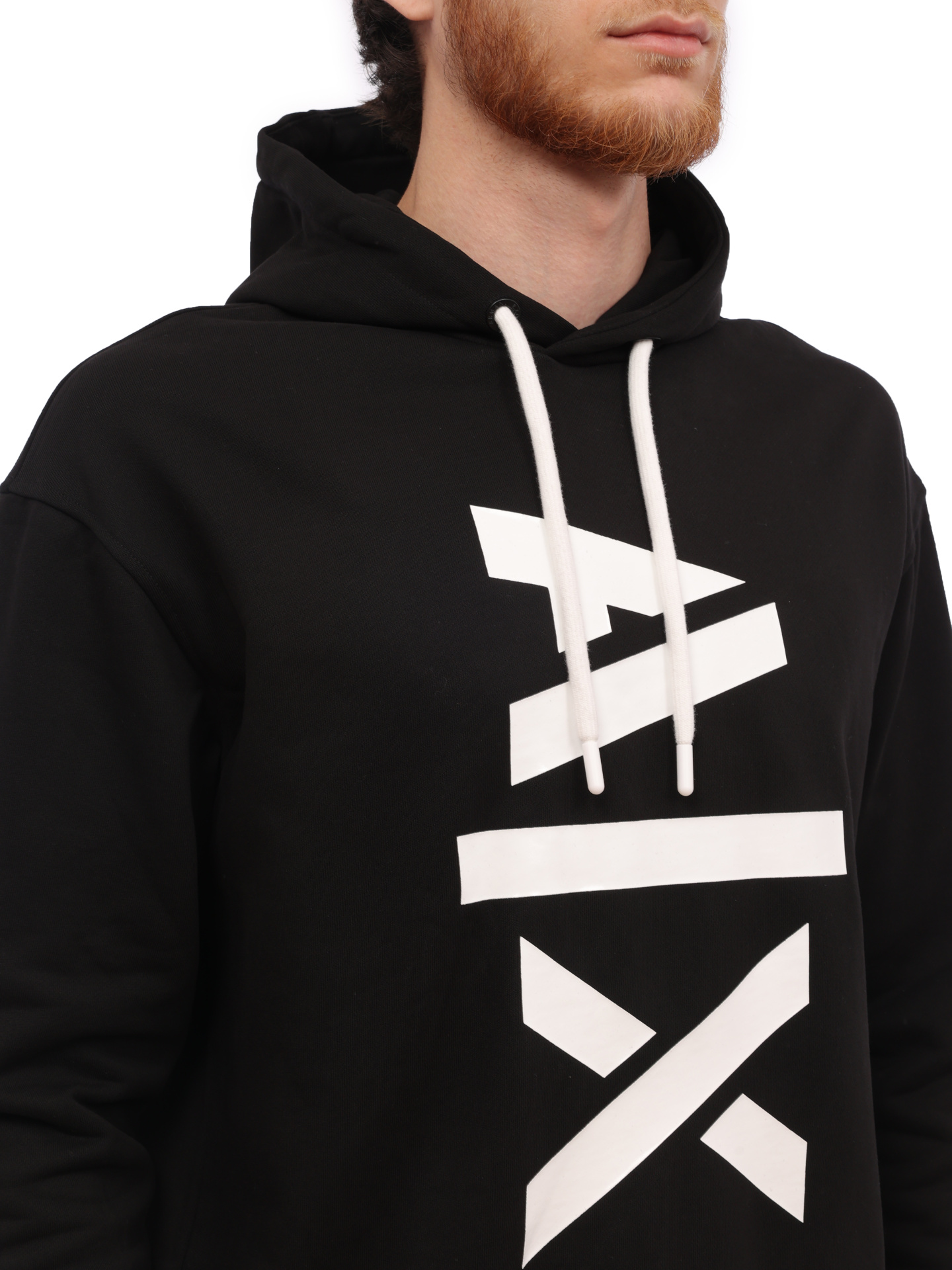 Худи Armani Exchange 6RZB18 ZNUWZ 1510 черное мужское с логотипом  — купить в интернет-магазине Verdistore