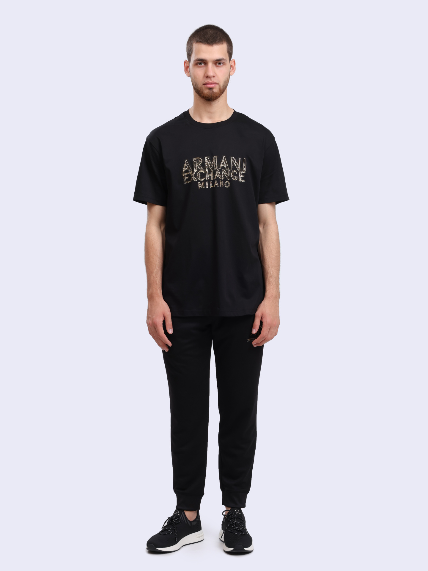 Брюки спортивные Armani Exchange 8NZPSA Z9N1Z 1200 черные мужские — купить в интернет-магазине Verdistore