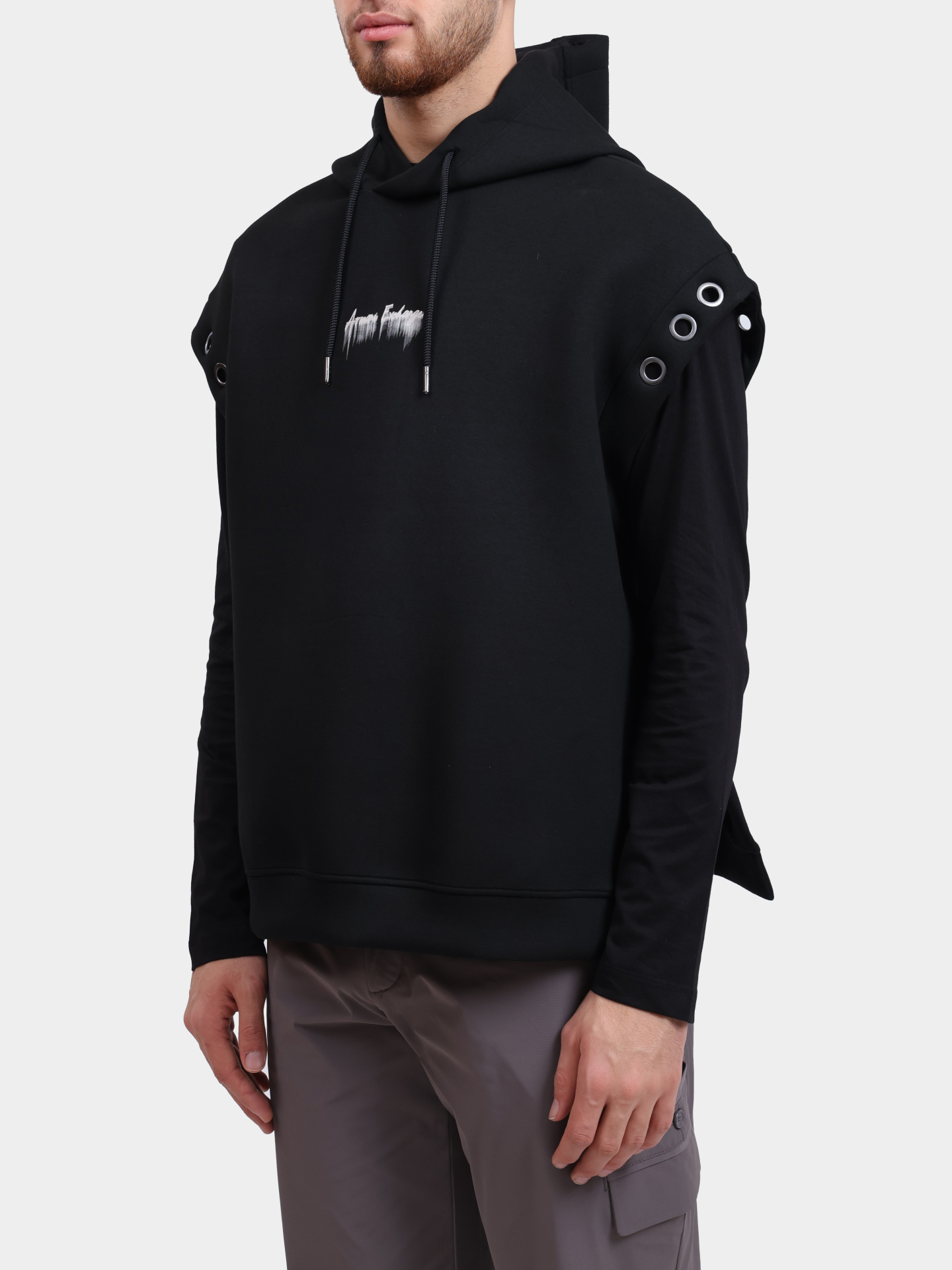 Худи Armani Exchange XM001384 AF18746 UC001 черное мужское — купить в интернет-магазине Verdistore