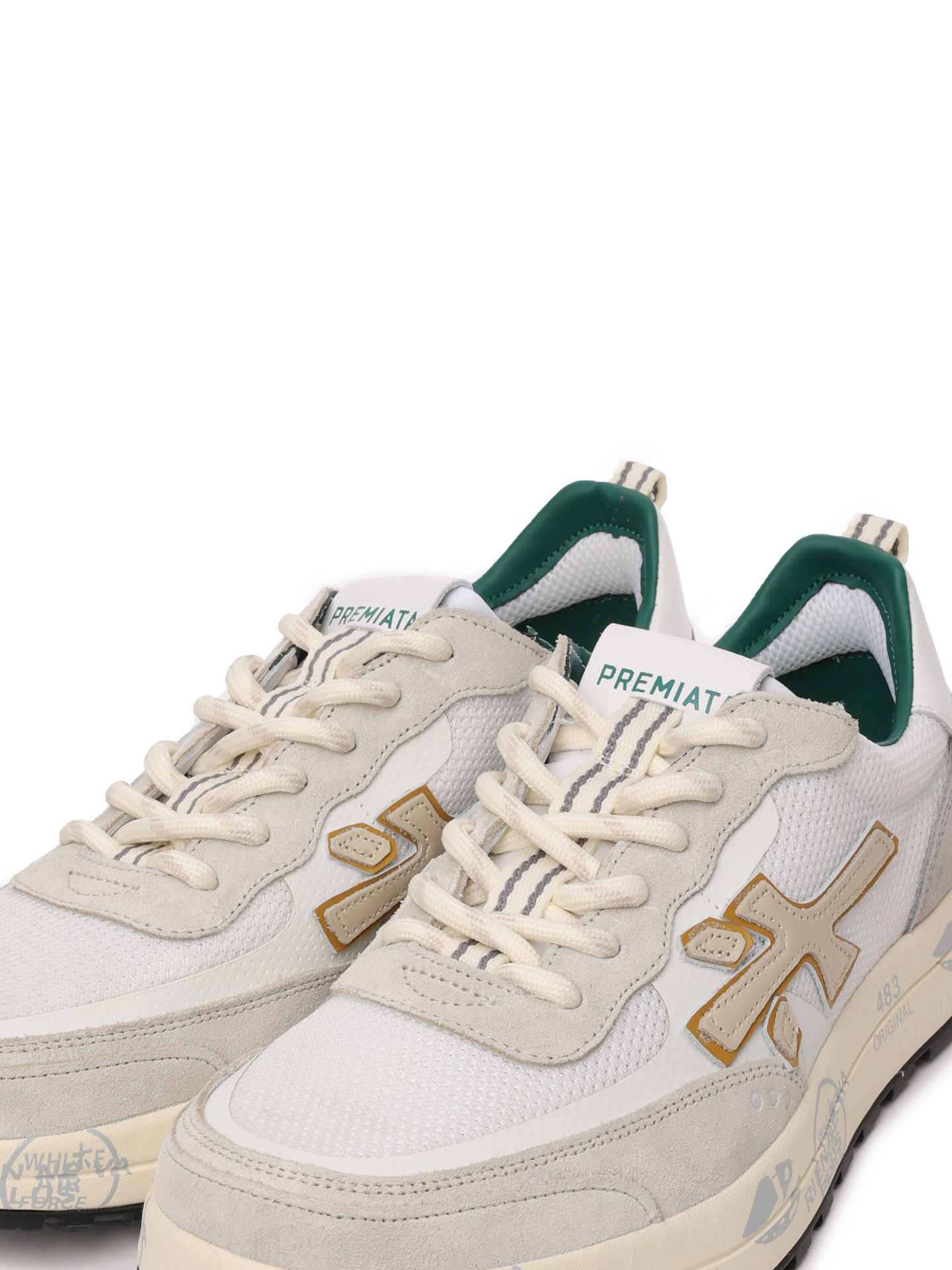 Кеды белые с бежевыми вставками по бокам — купить в интернет-магазине Verdistore