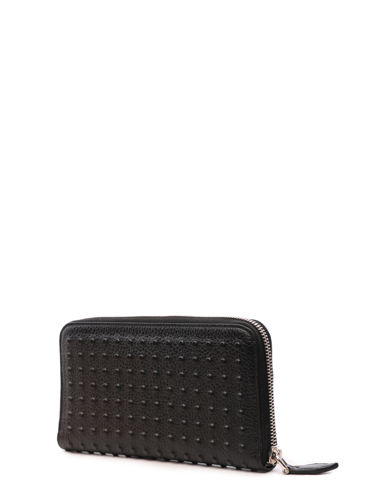 Портмоне черное кожаное поверхность с зернью — купить в интернет-магазине Verdistore