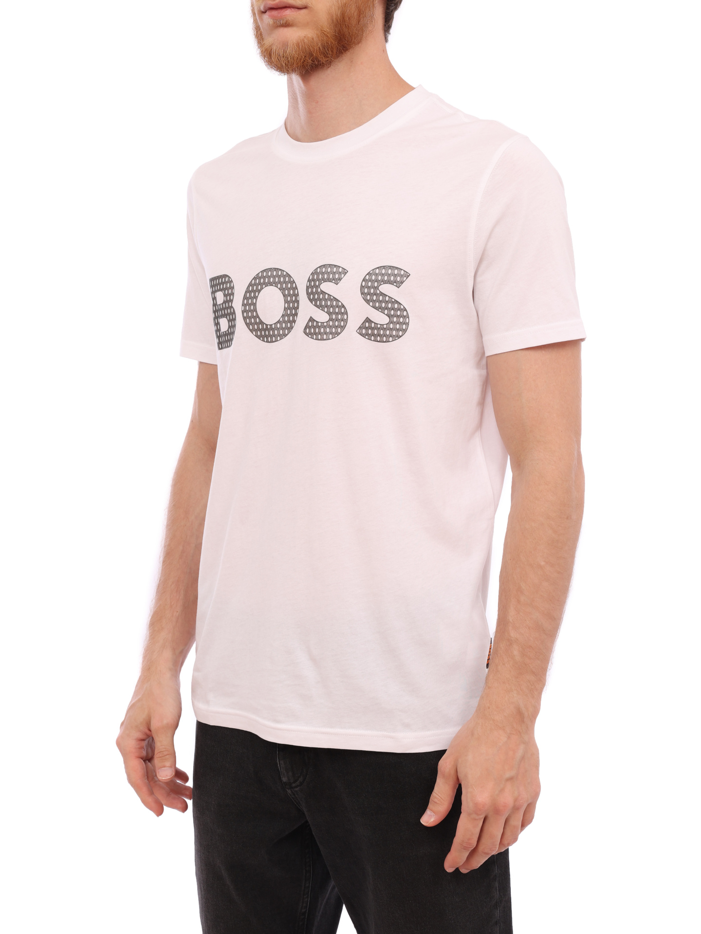 Футболка Boss 50495719 100 белая мужская с логотипом — купить в интернет-магазине Verdistore