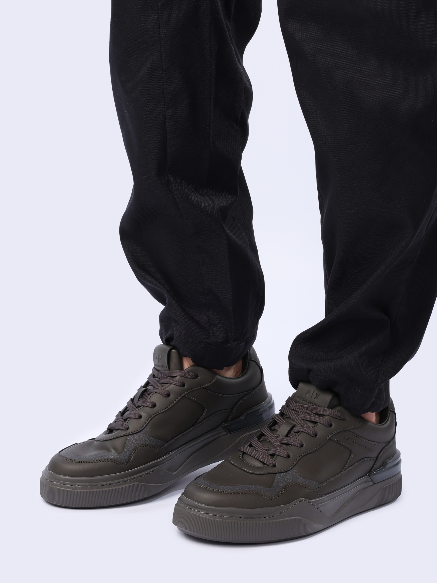 Кроссовки Armani Exchange XUX219 XV857 00881 оливковые мужские из эко-кожи — купить в интернет-магазине Verdistore