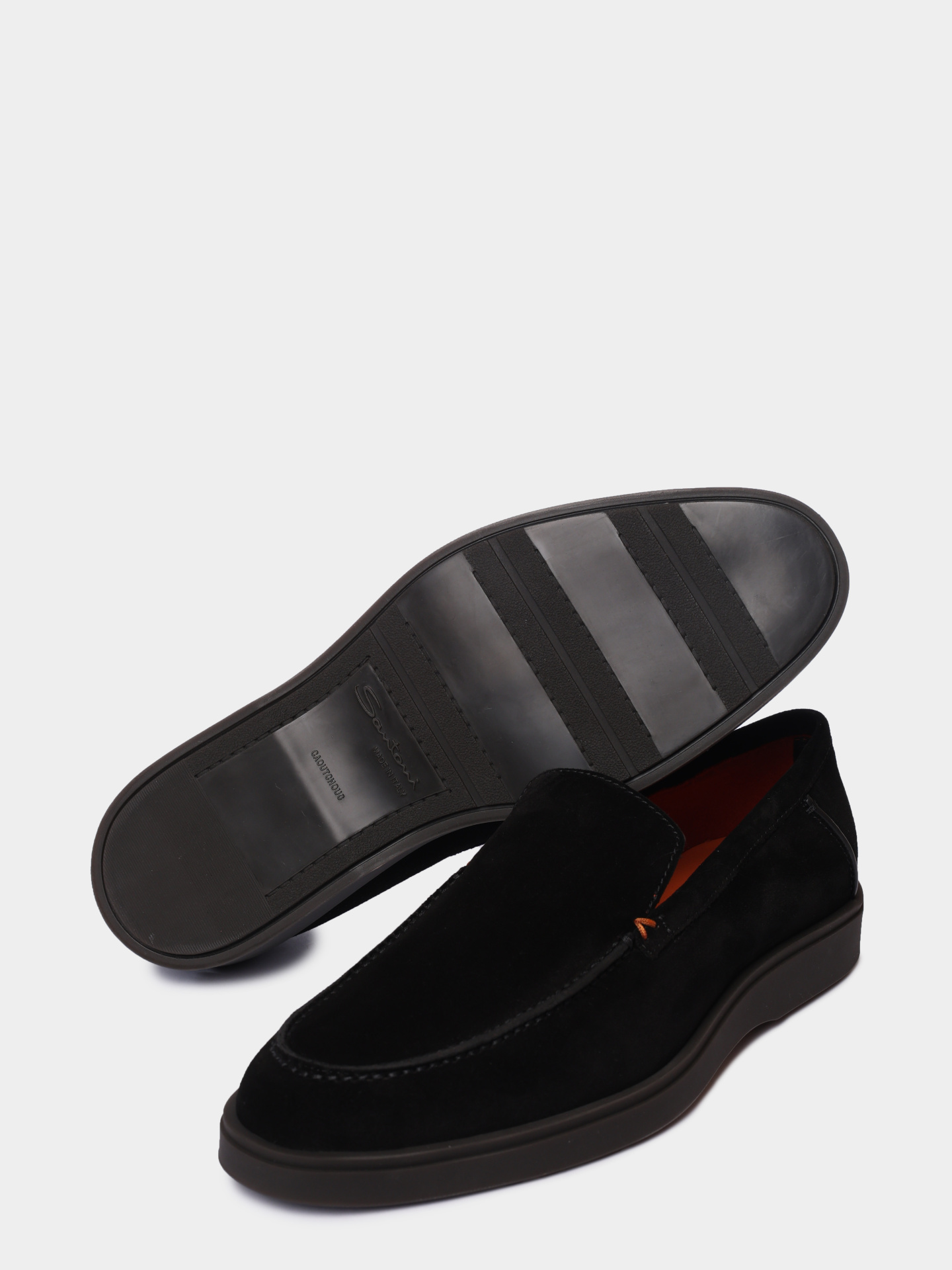 Лоферы Santoni MGDG17824SMOKSVUN01 замшевые мужские — купить в интернет-магазине Verdistore