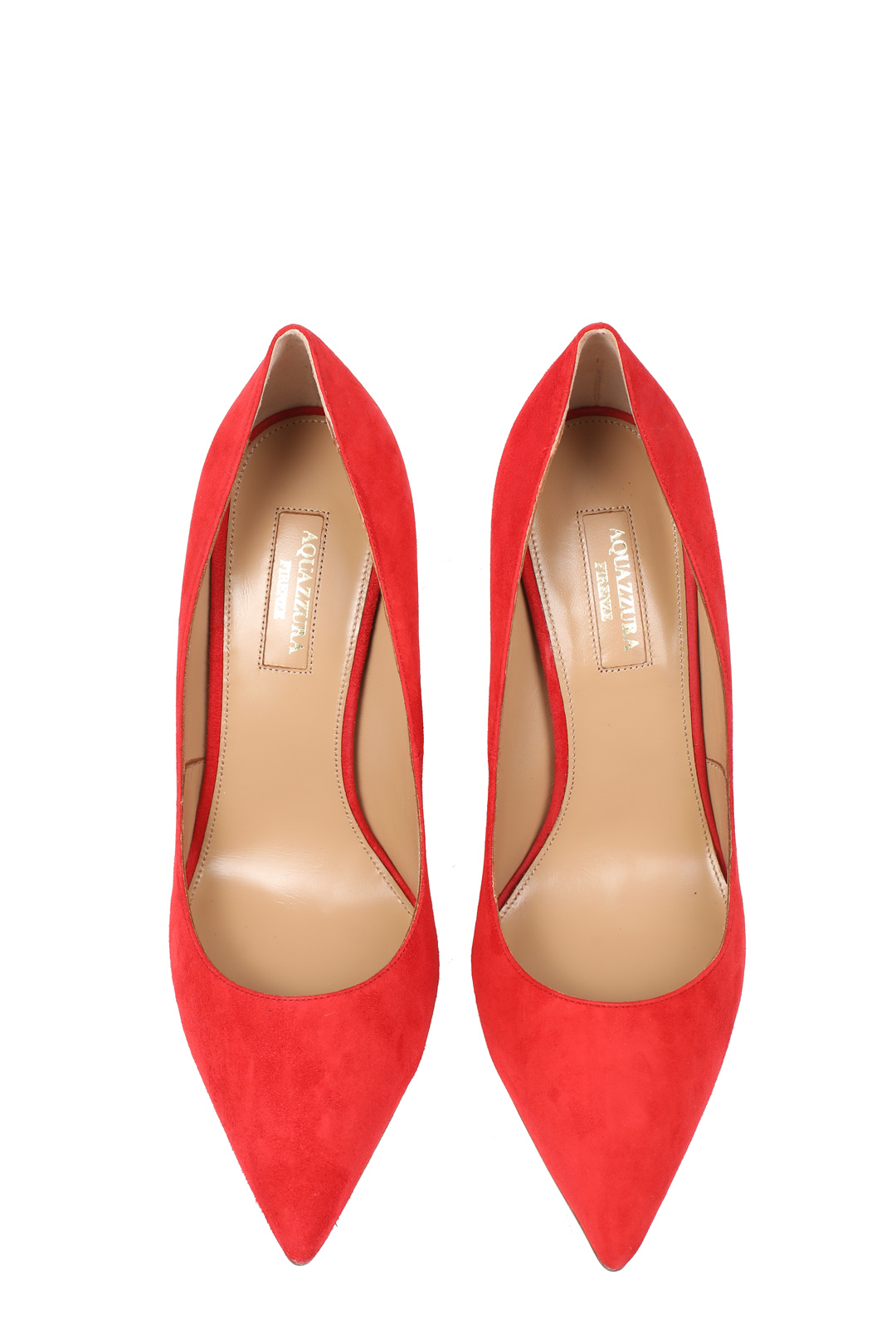 Лодочки Aquazzura PURHIGP0 F00 красные женские замшевые — купить в интернет-магазине Verdistore