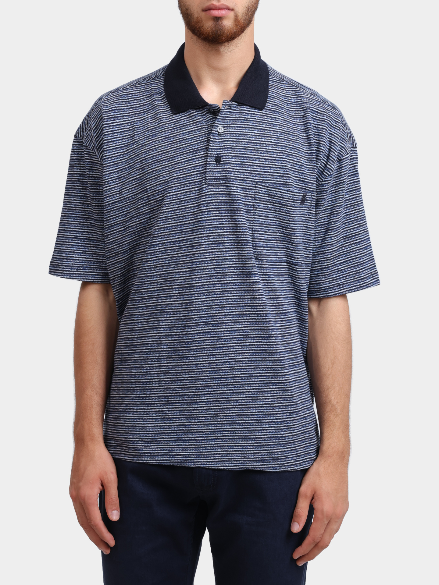 Поло MRMD0015 99JR503 S9880 темно-синее мужское хлопковое — купить в интернет-магазине Verdistore