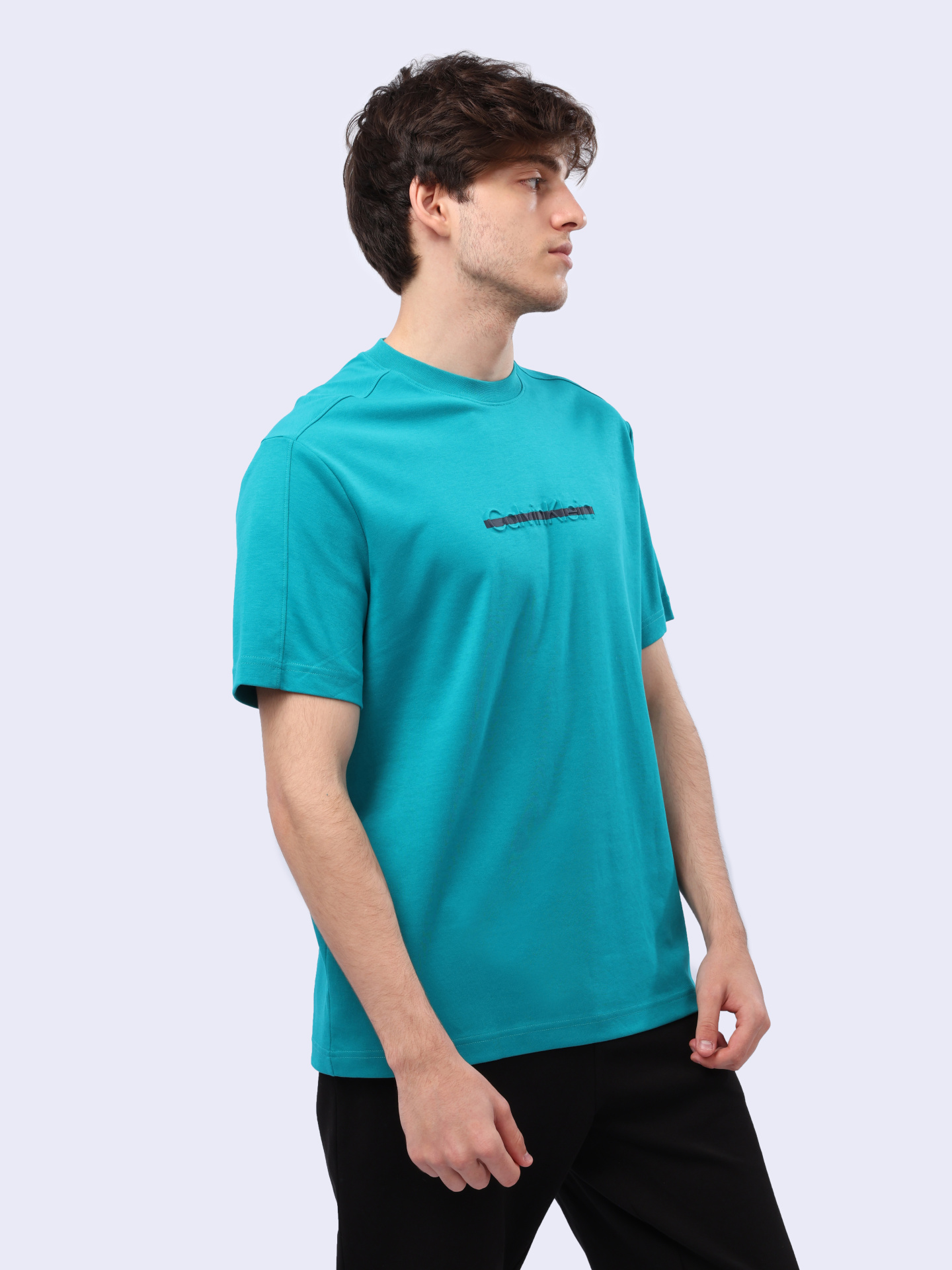 Футболка Calvin Klein K10K112504 LEI бирюзовая мужская — купить в интернет-магазине Verdistore