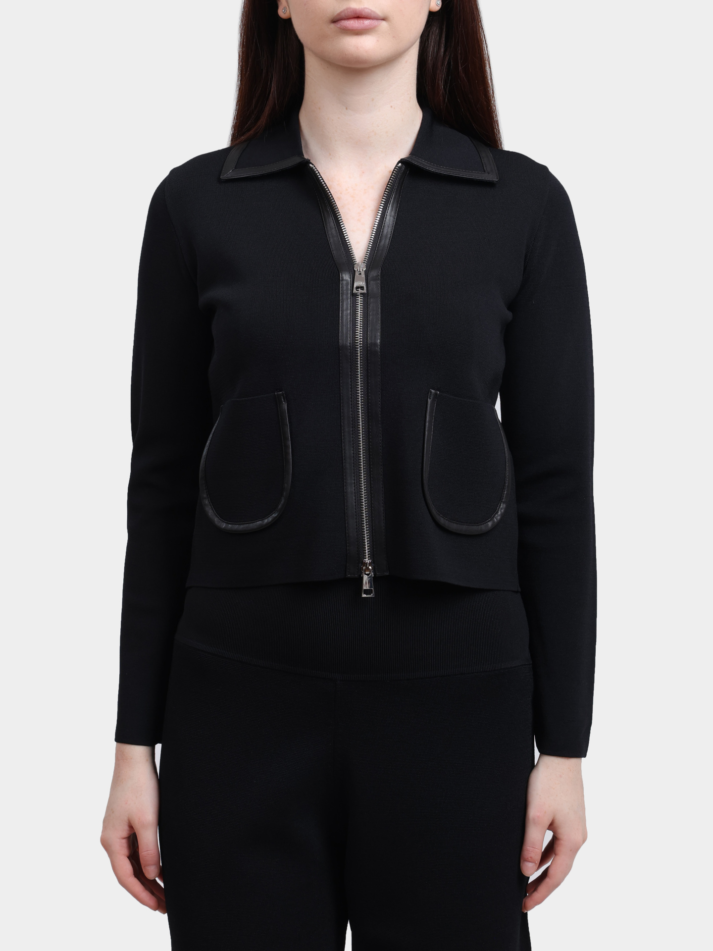 Кардиган Liu-Jo MF5134 MS55N 22222 черный женский на молнии — купить в интернет-магазине Verdistore