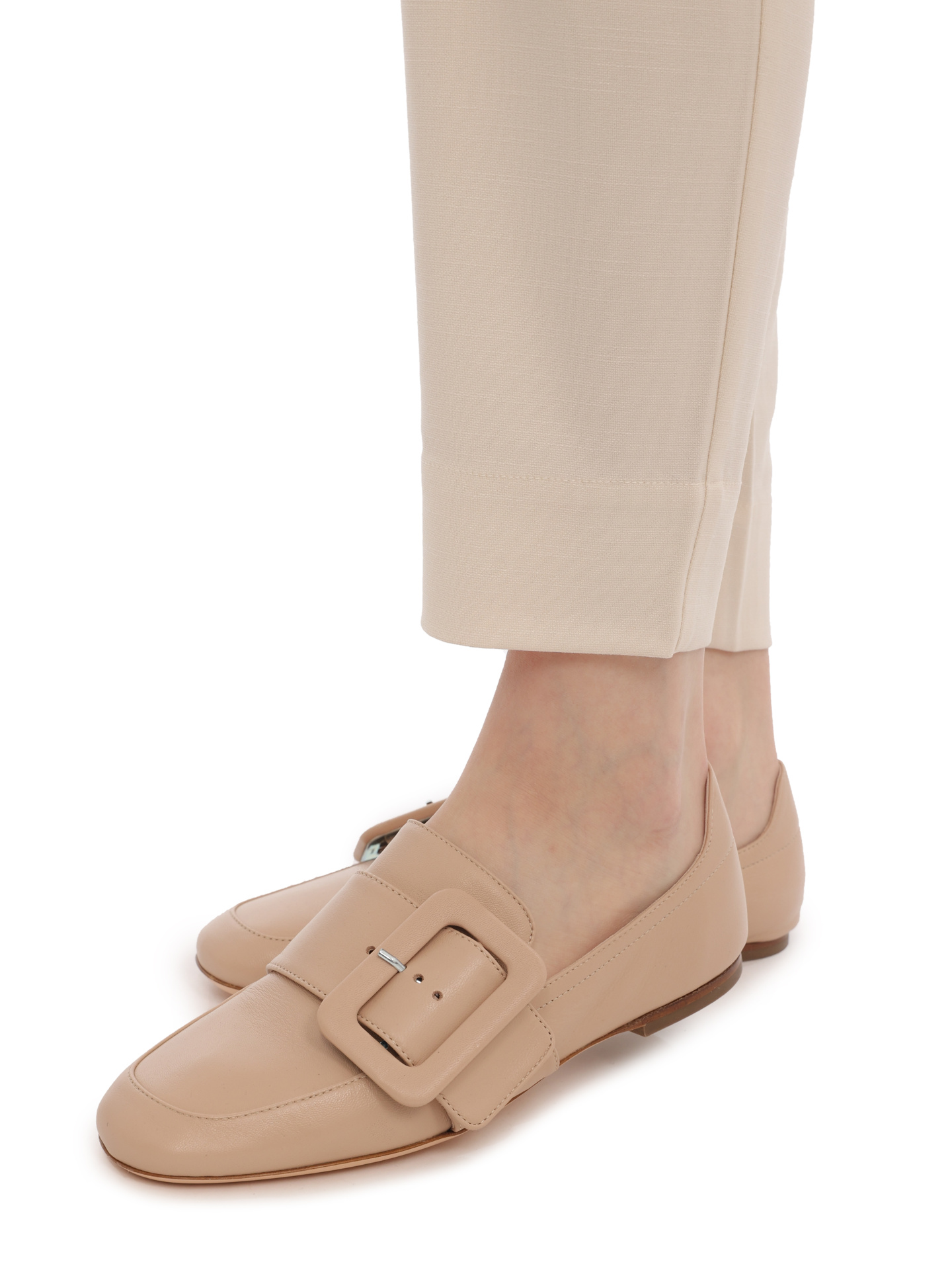 Балетки AGL D834063PCSOFTY 0551 светло-бежевые женские с пряжкой — купить в интернет-магазине Verdistore