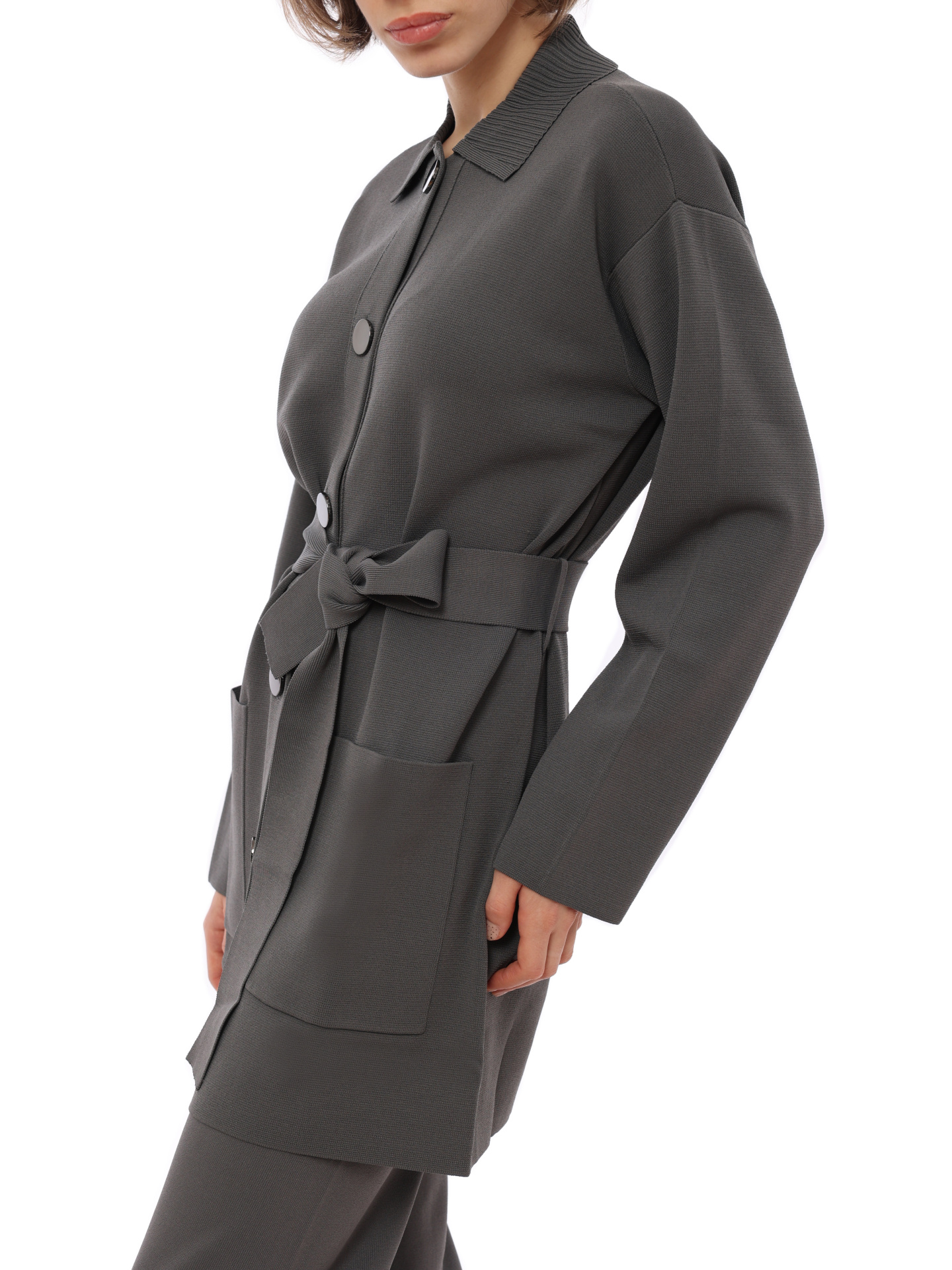 Жакет Armani Exchange 3RYG1F YMH6Z 1894 серый женский из трикотажа — купить в интернет-магазине Verdistore