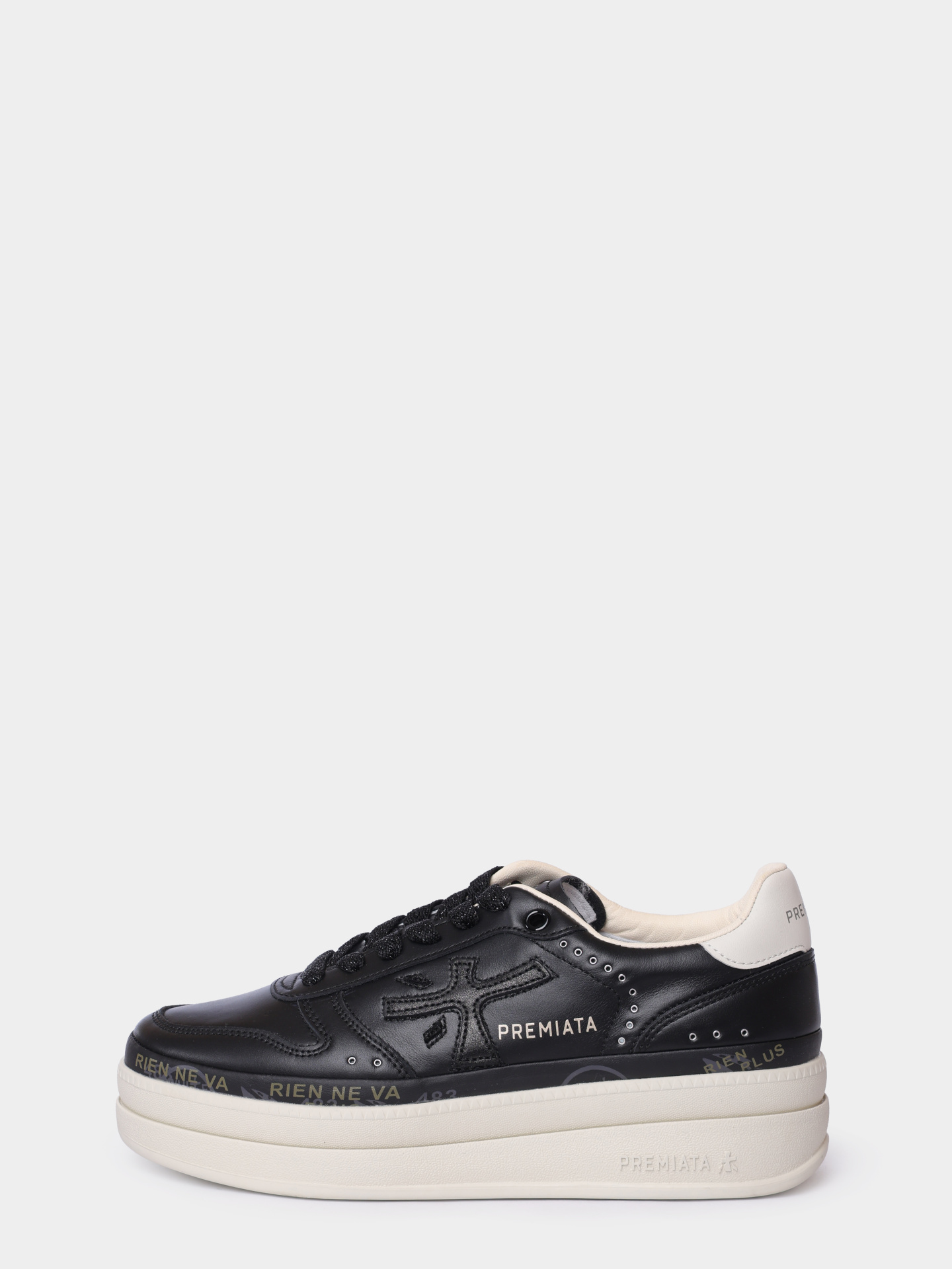 Кеды Premiata MICOL VAR 7014 черные женские из кожи — купить в интернет-магазине Verdistore