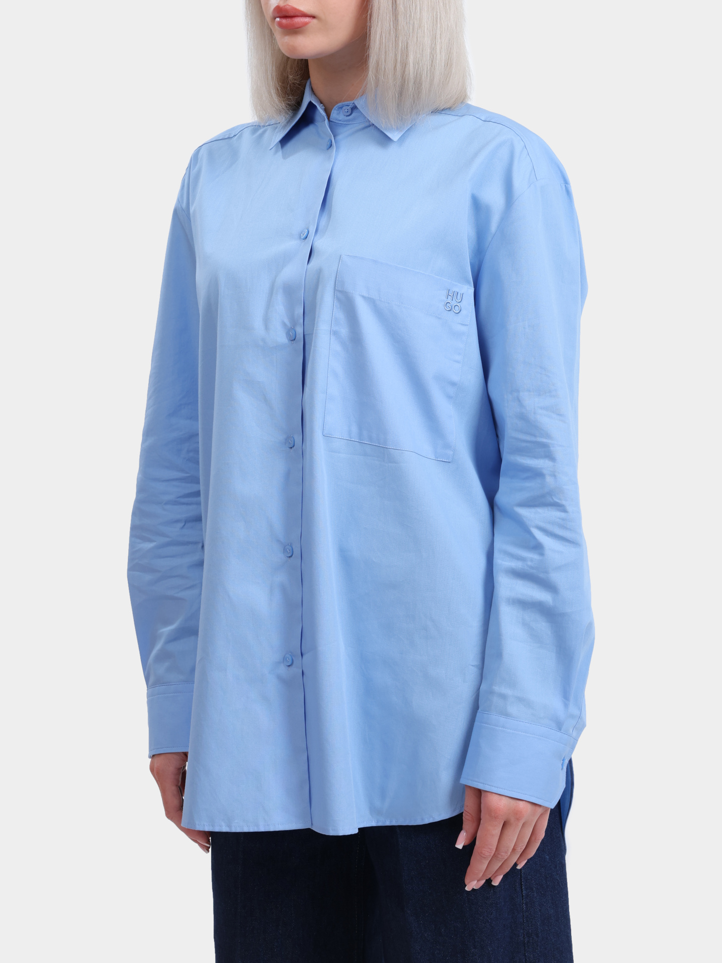 Рубашка Hugo 50515741 452 хлопковая женская — купить в интернет-магазине Verdistore