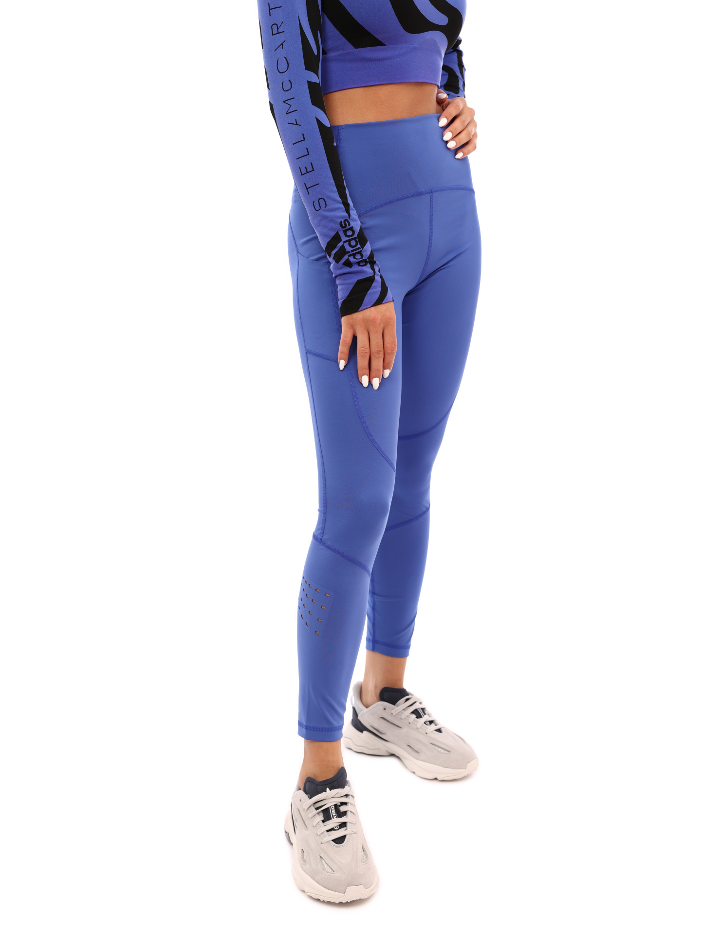 Леггинсы Adidas by Stella McCartney HF3072 синие женские с перфорацией — купить в интернет-магазине Verdistore