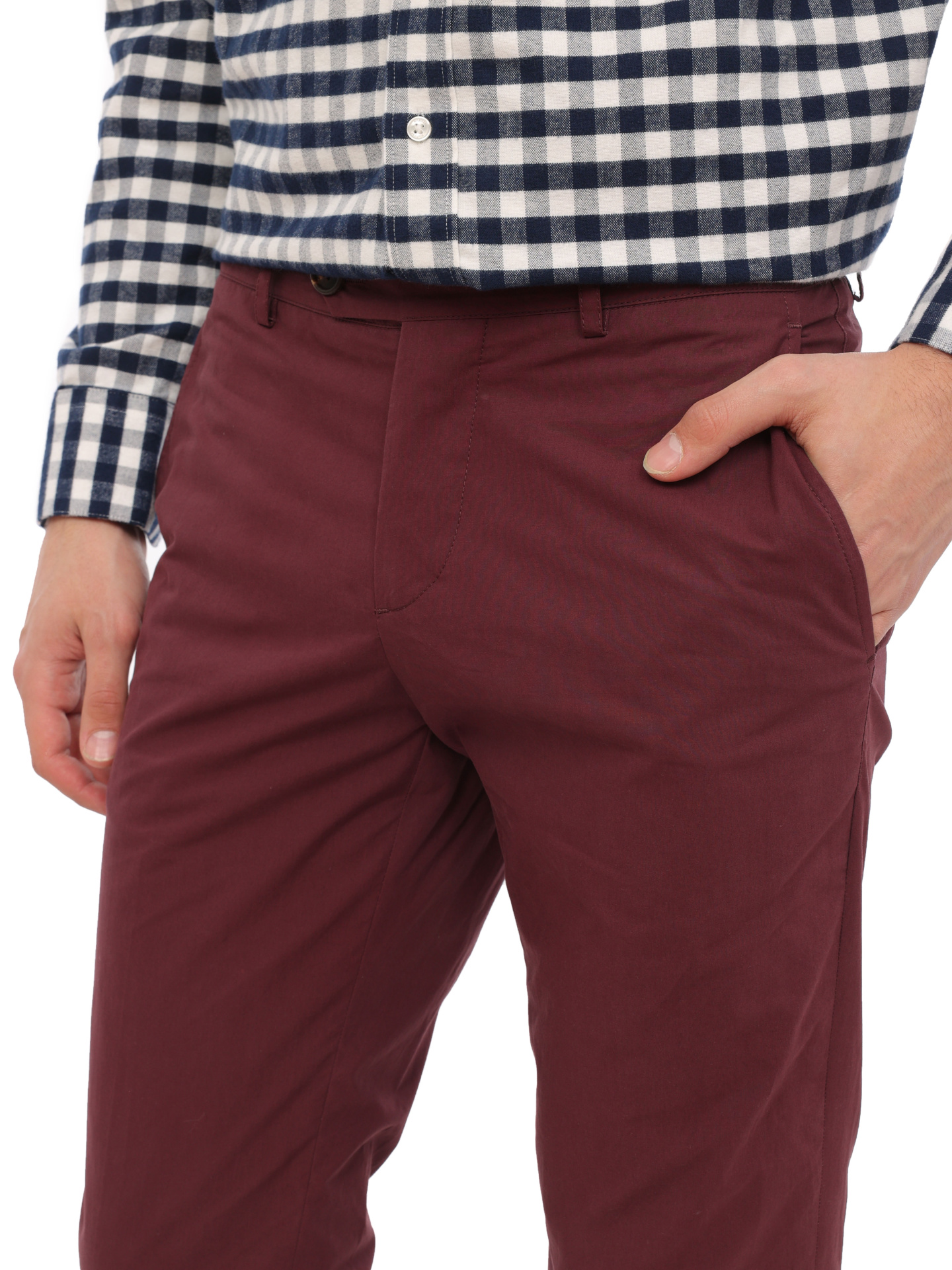 Брюки Brunello Cucinelli M017PR1050 бордовые мужские — купить в интернет-магазине Verdistore