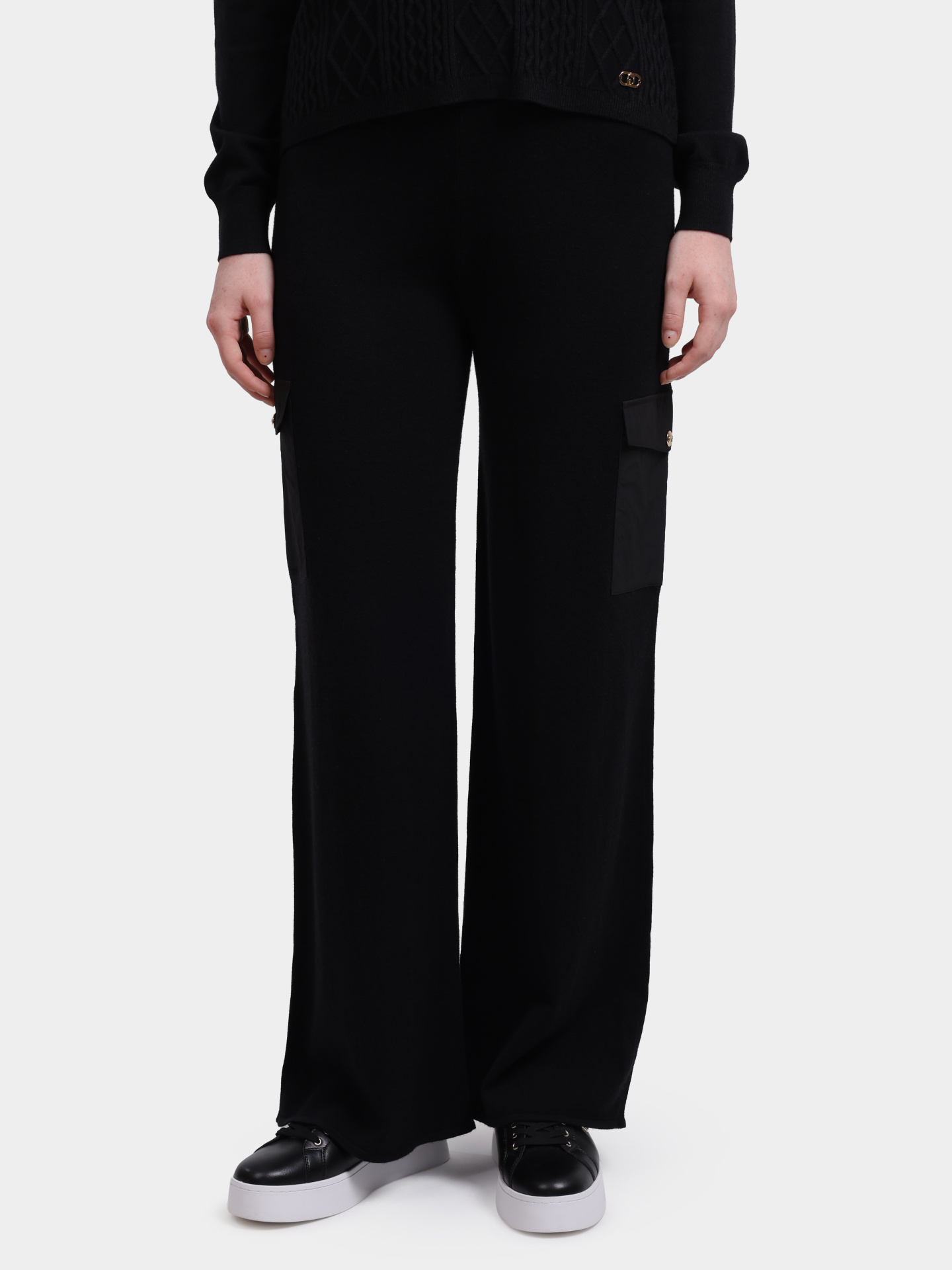 Брюки Liu-Jo TF5041 MS75L 22222 черные женские — купить в интернет-магазине Verdistore