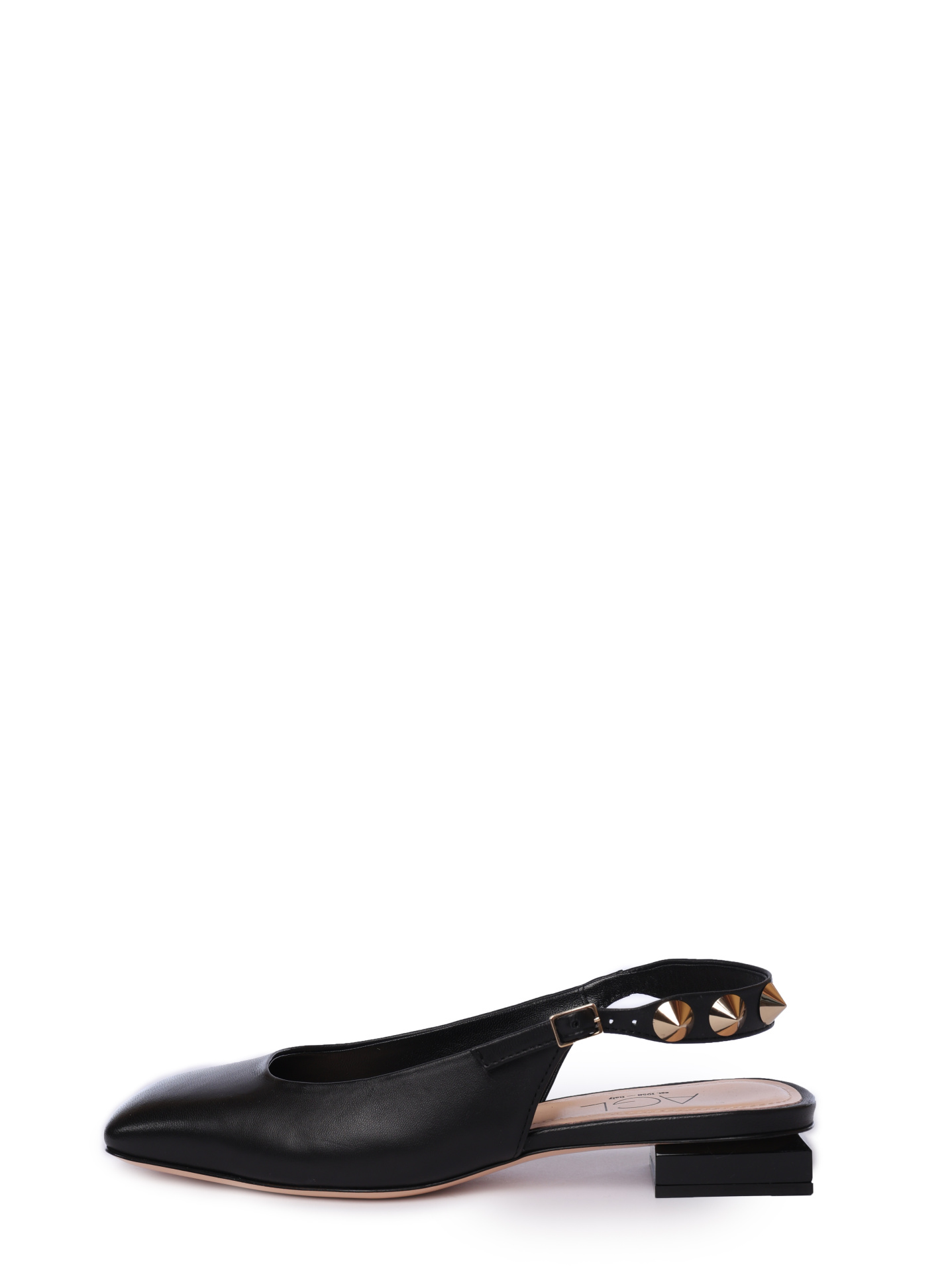 Балетки AGL D557007PCSOFTY 0000 черные женские с шипами — купить в интернет-магазине Verdistore