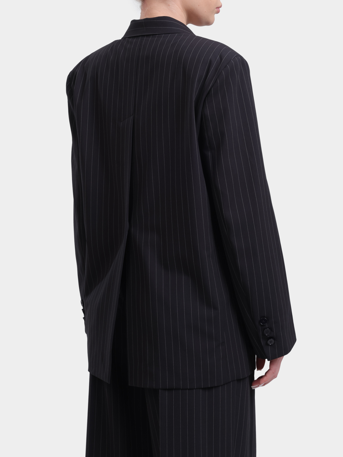 Жакет MEIMEIJ T03 G5891 черный женский в полоску — купить в интернет-магазине Verdistore