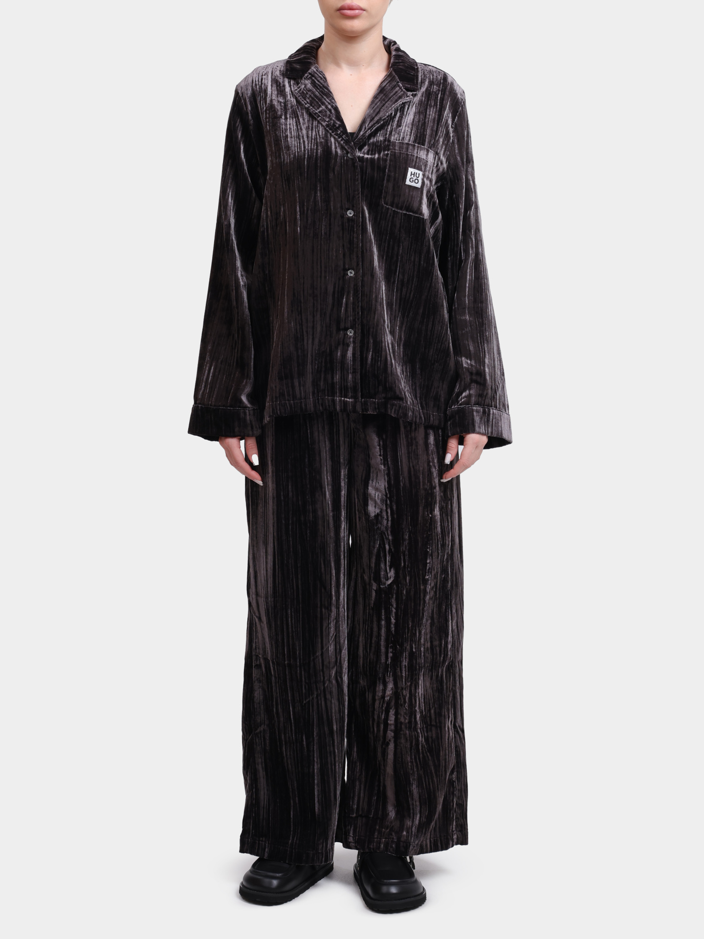 Брюки VELVET_PANTS 10275018 01 50550048 010 черные женские  — купить в интернет-магазине Verdistore