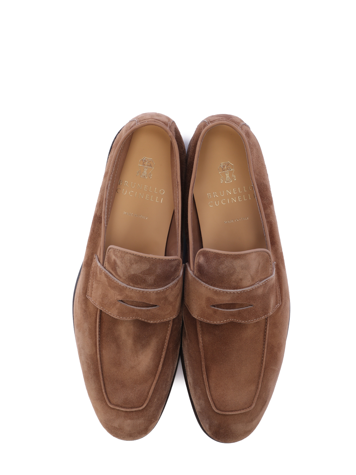 Лоферы Brunello Cucinelli MZUCAB2248 C8865 песочные мужские из замши — купить в интернет-магазине Verdistore