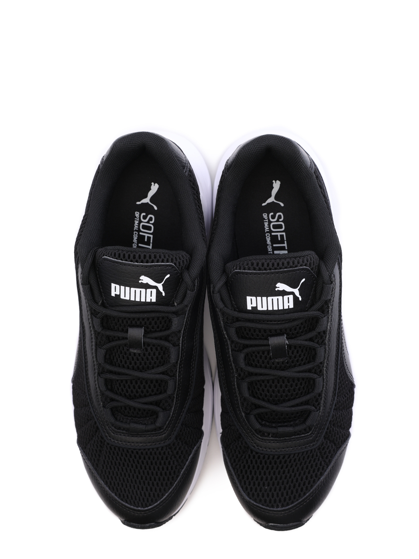 Кроссовки черные тканевые с логотипом на белой подошве — купить в интернет-магазине Verdistore