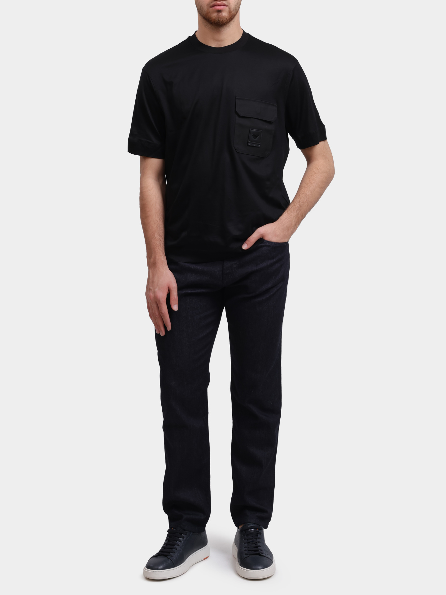 Футболка Emporio Armani EM002978 AF10761 UC001 черная мужская — купить в интернет-магазине Verdistore
