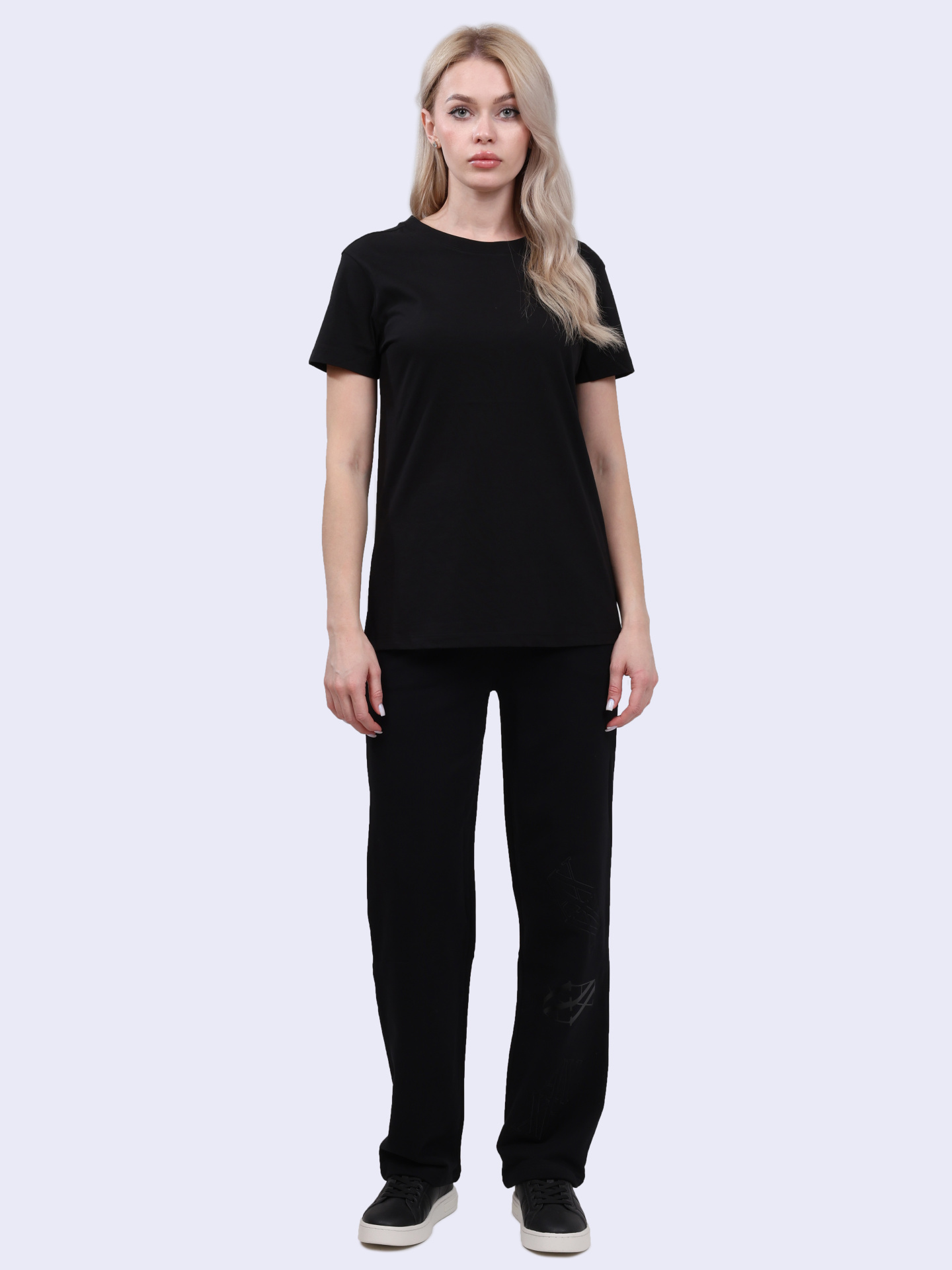 Футболка Armani Exchange 6DYT47 YJDGZ 1200 черная женская хлопковая — купить в интернет-магазине Verdistore
