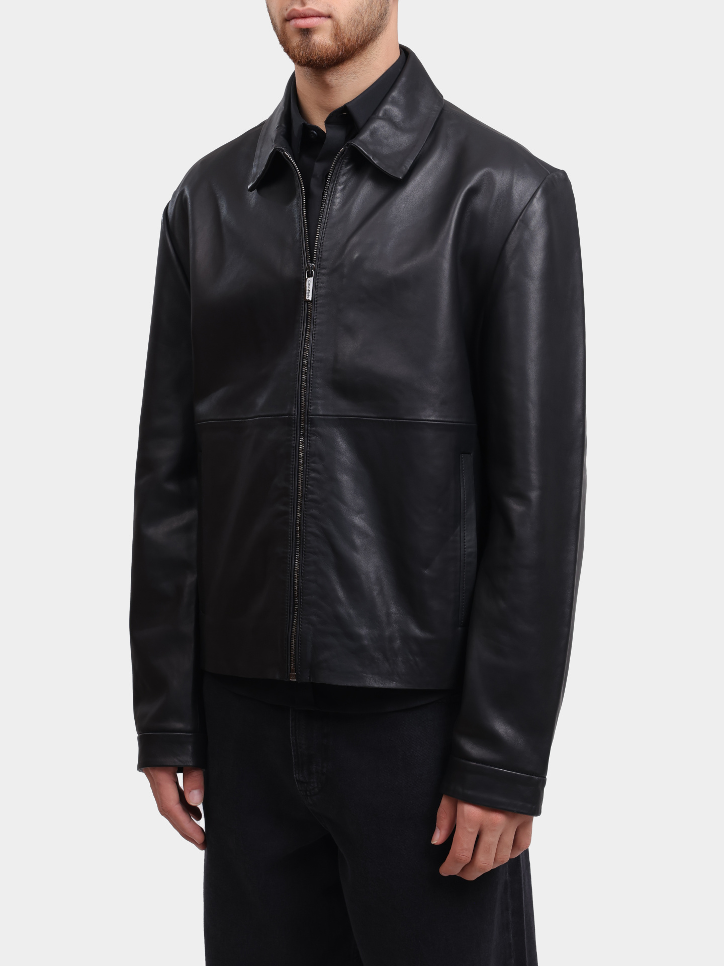 Куртка Calvin Klein K10K113014 BEH кожаная мужская — купить в интернет-магазине Verdistore