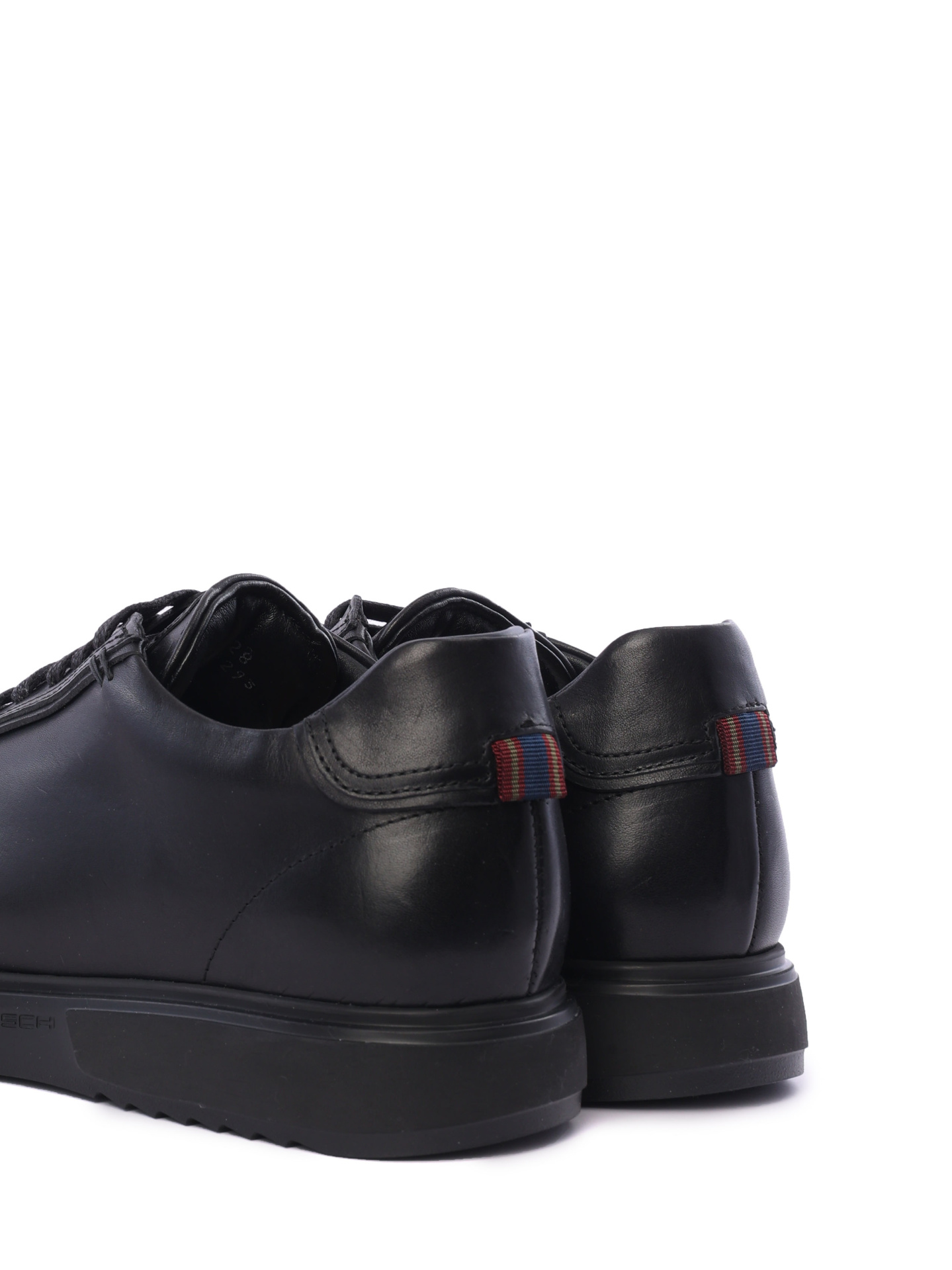 Кроссовки кожаные черные на шнурках — купить в интернет-магазине Verdistore