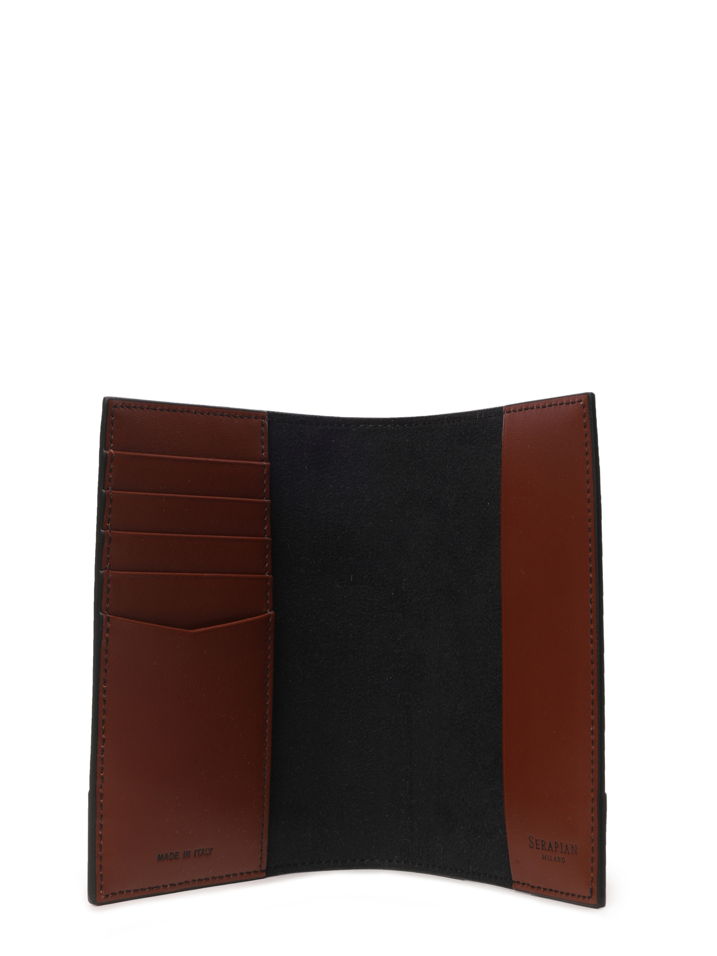 Обложка на паспорт с монограммным логотипом и коричневой вставкой — купить в интернет-магазине Verdistore