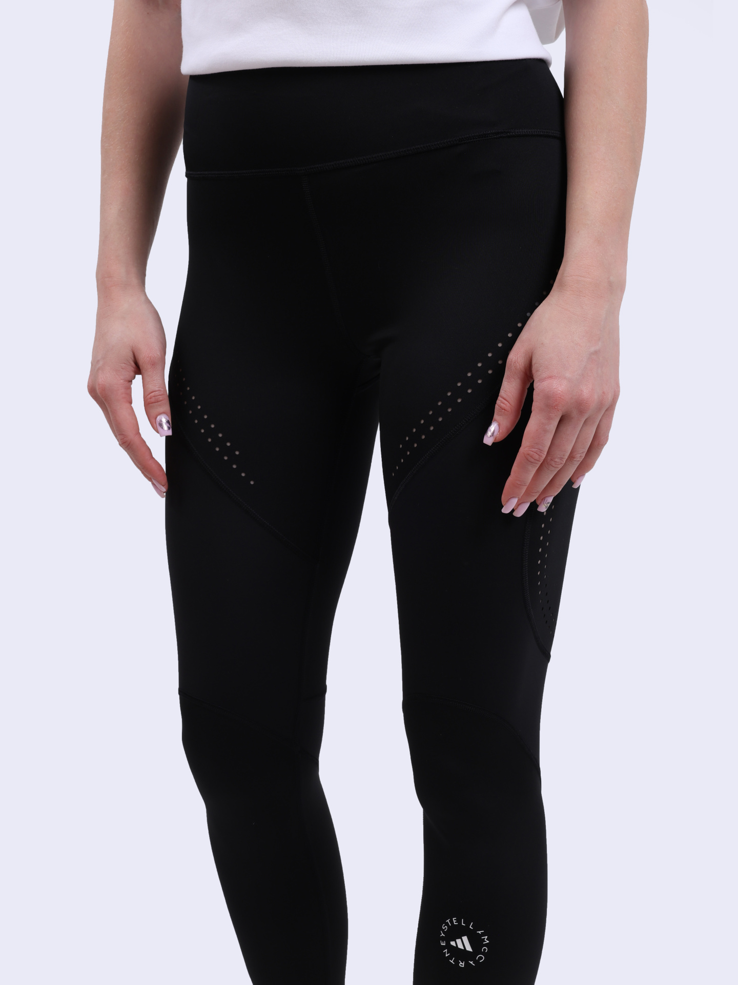 Леггинсы Adidas by Stella McCartney черные женские с перфорацией — купить в интернет-магазине Verdistore