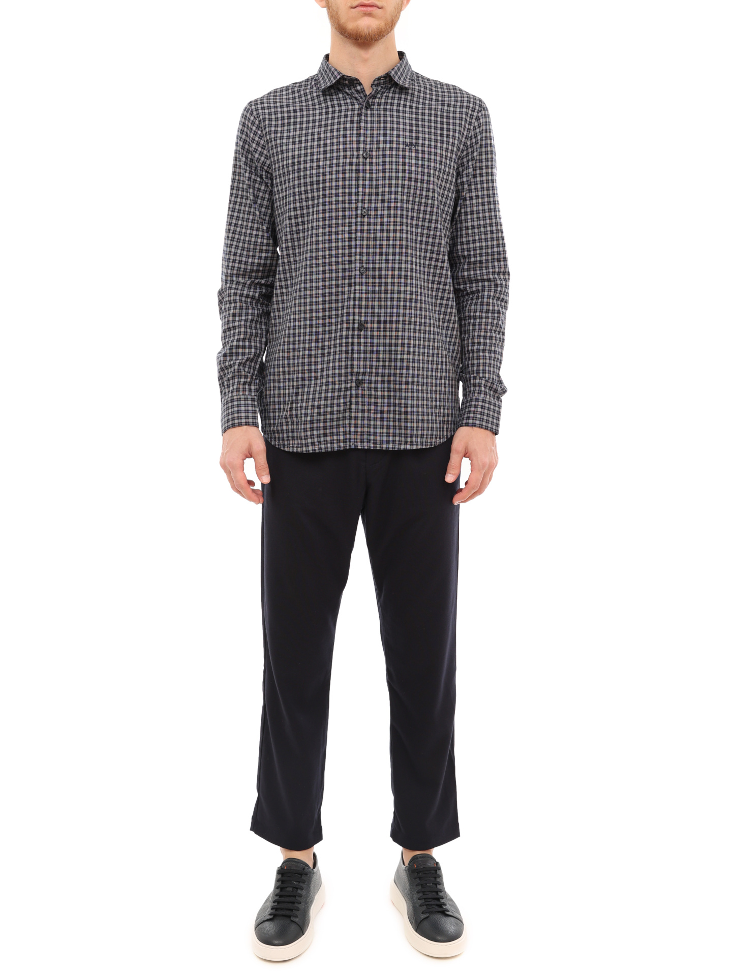 Брюки Armani Exchange 6LZP03 ZNYBZ 1510 темно-синие мужские укороченные — купить в интернет-магазине Verdistore