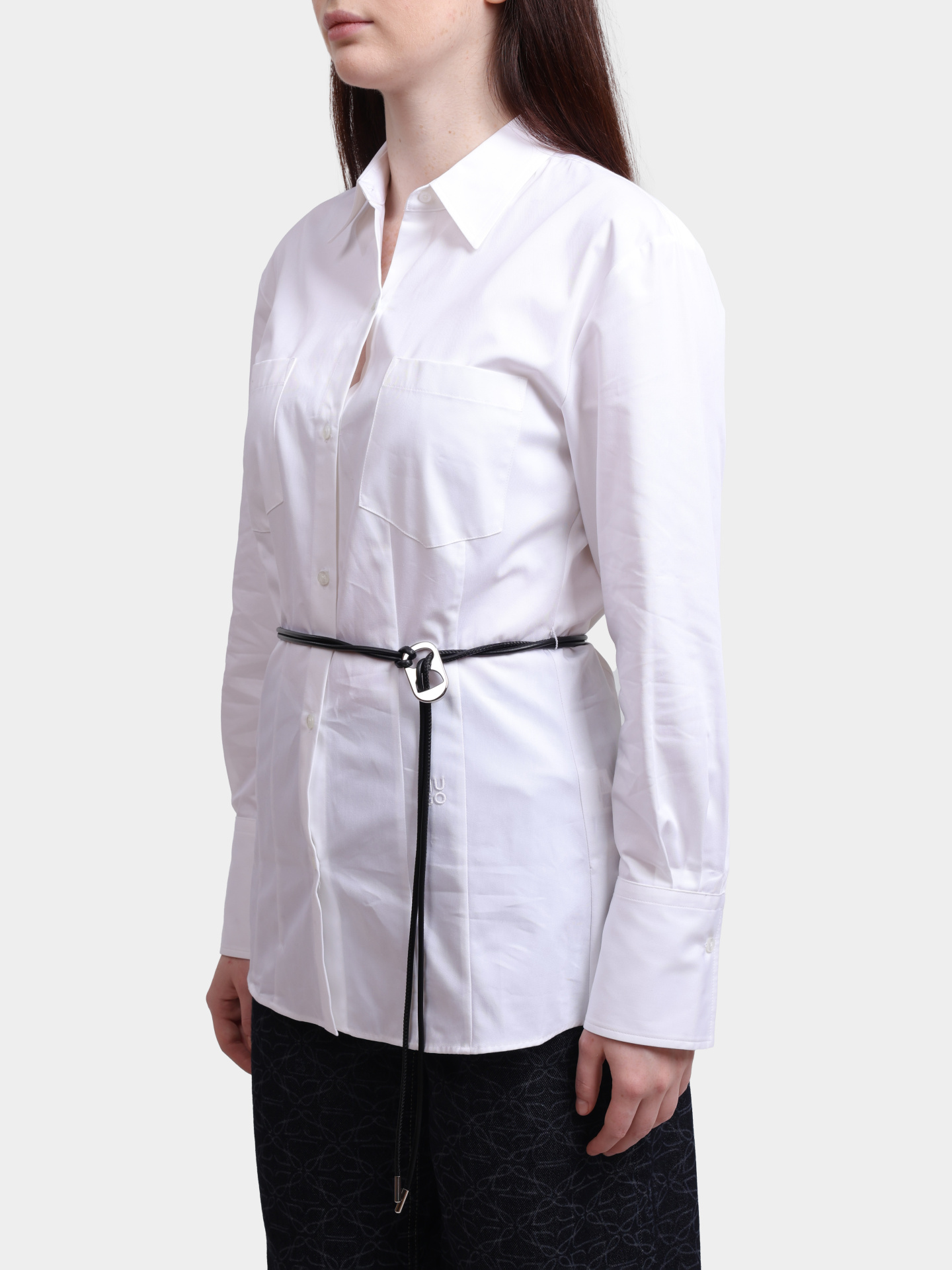 Блуза Hugo 50543364 100 белая женская из хлопка — купить в интернет-магазине Verdistore