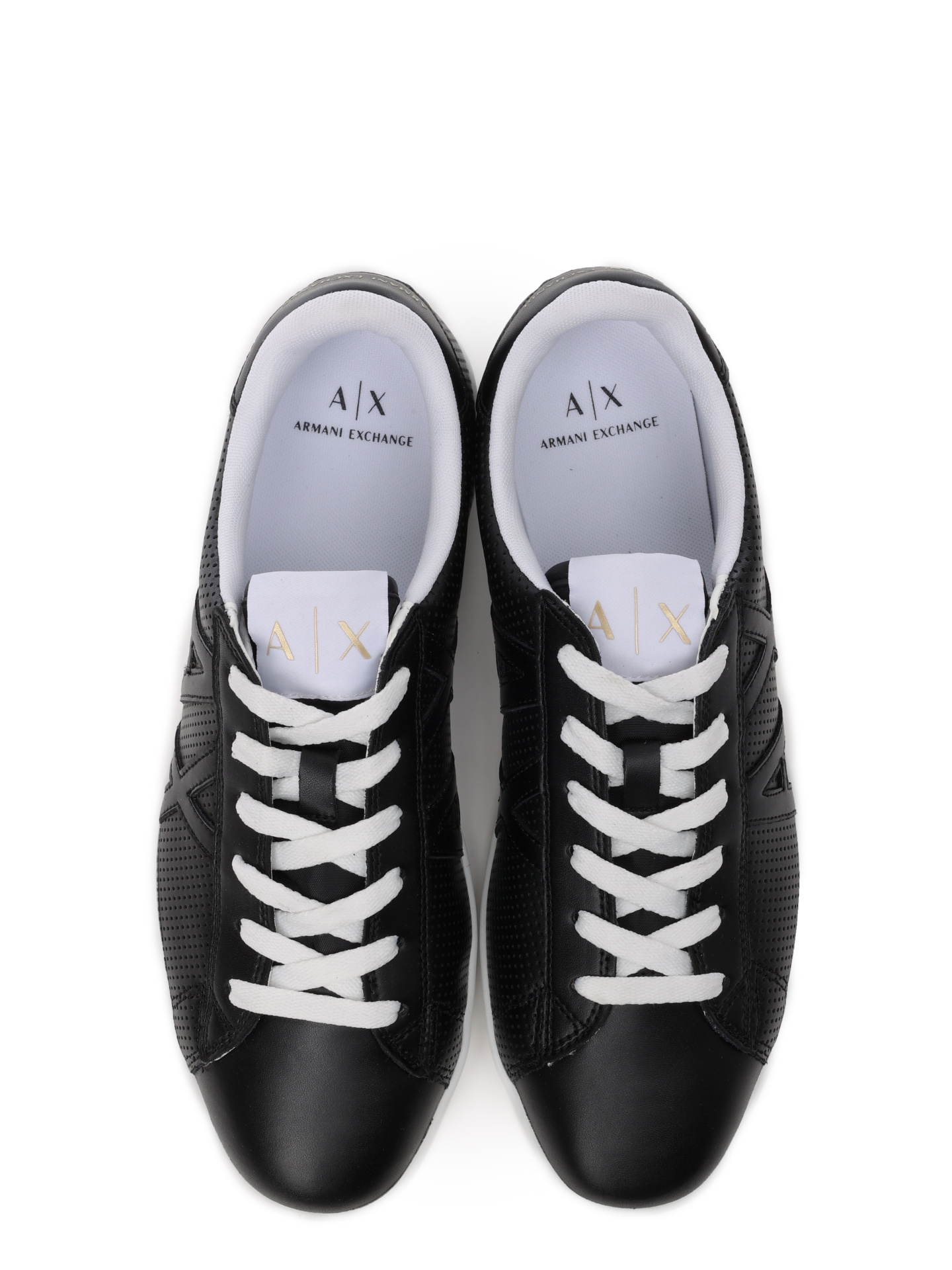 Кеды Armani Exchange XUX016 XCC60 A083 черные мужские с перфорацией — купить в интернет-магазине Verdistore
