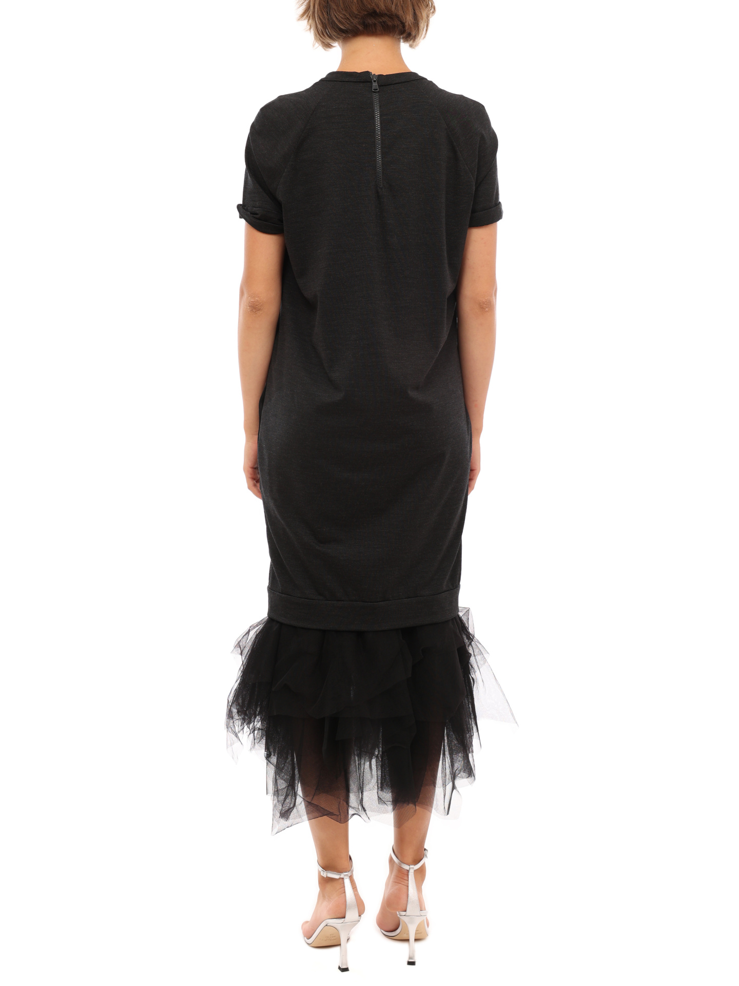 Платье Brunello Cucinelli XMA934AS191 комбинированное женское — купить в интернет-магазине Verdistore