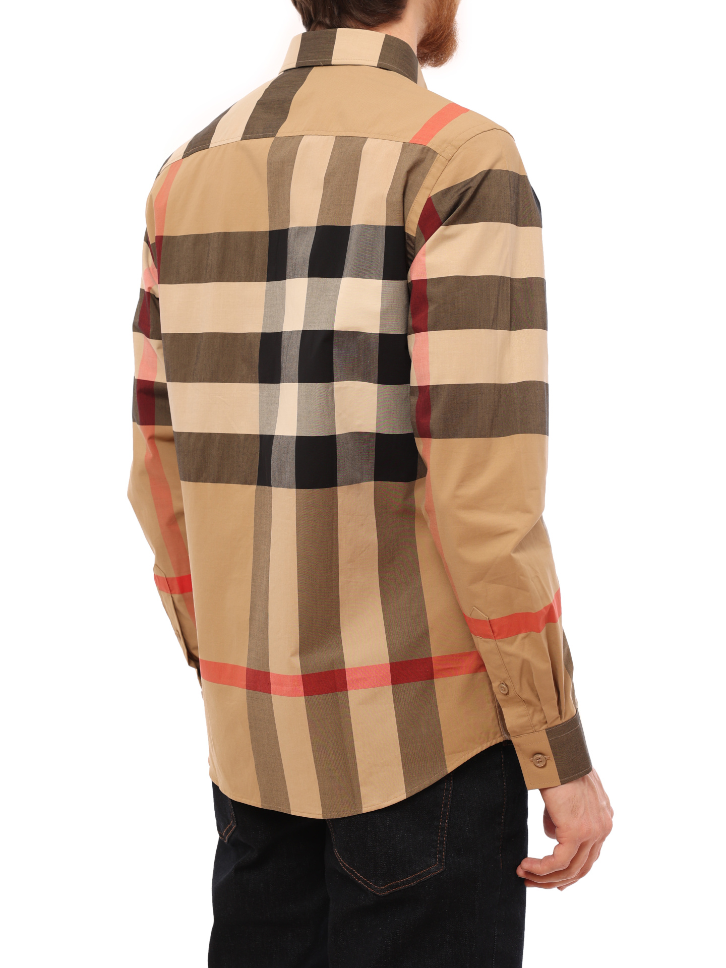 Рубашка Burberry 8010213 A7028 хлопковая мужская в клетку — купить в интернет-магазине Verdistore