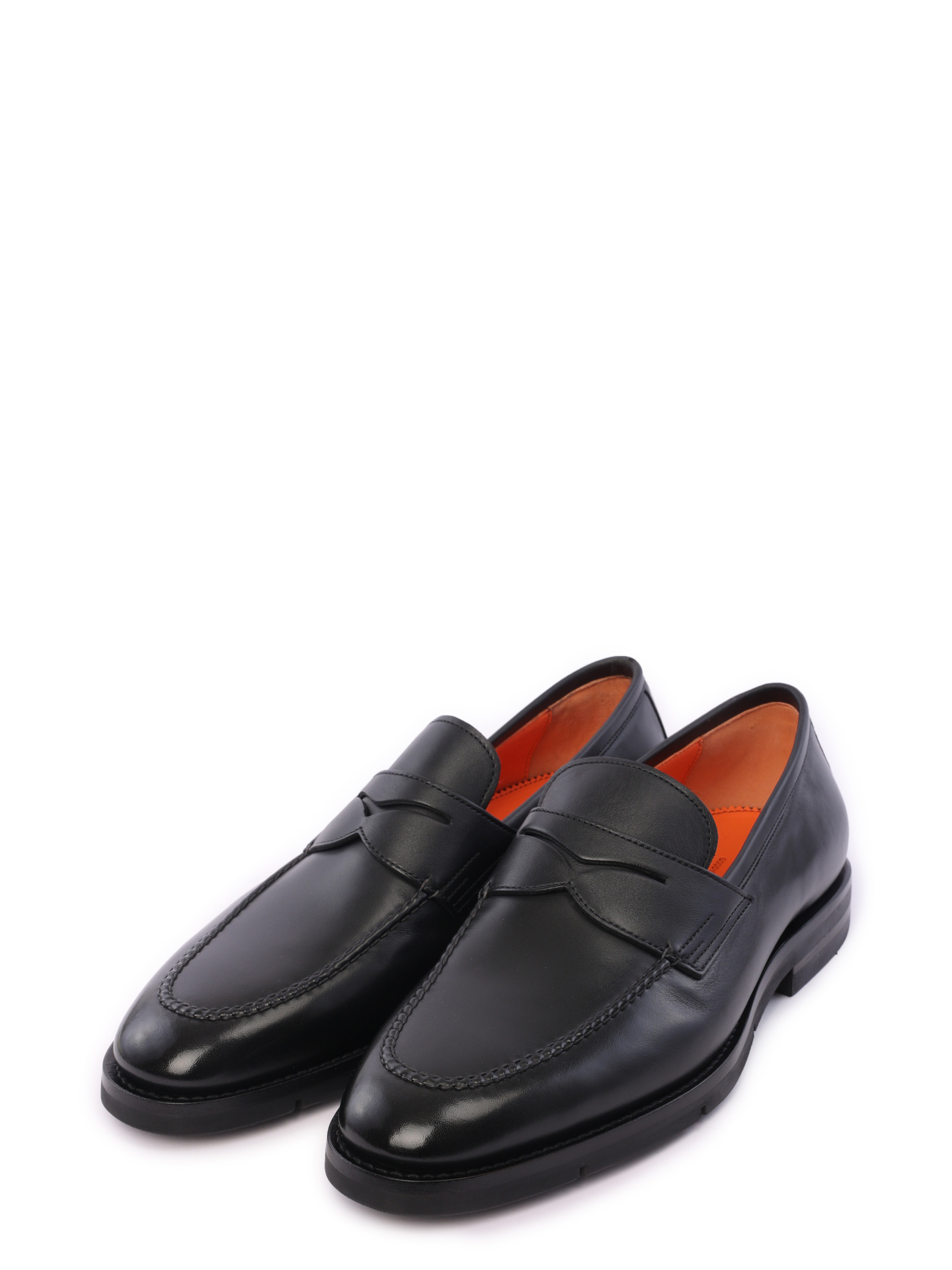 Лоферы из гладкой черной кожи на каблуке — купить в интернет-магазине Verdistore