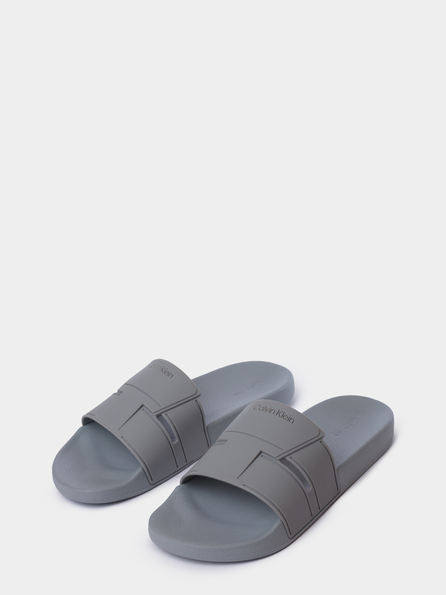 Шлепанцы Calvin Klein HM0HM01752 PDQ серые мужские — купить в интернет-магазине Verdistore