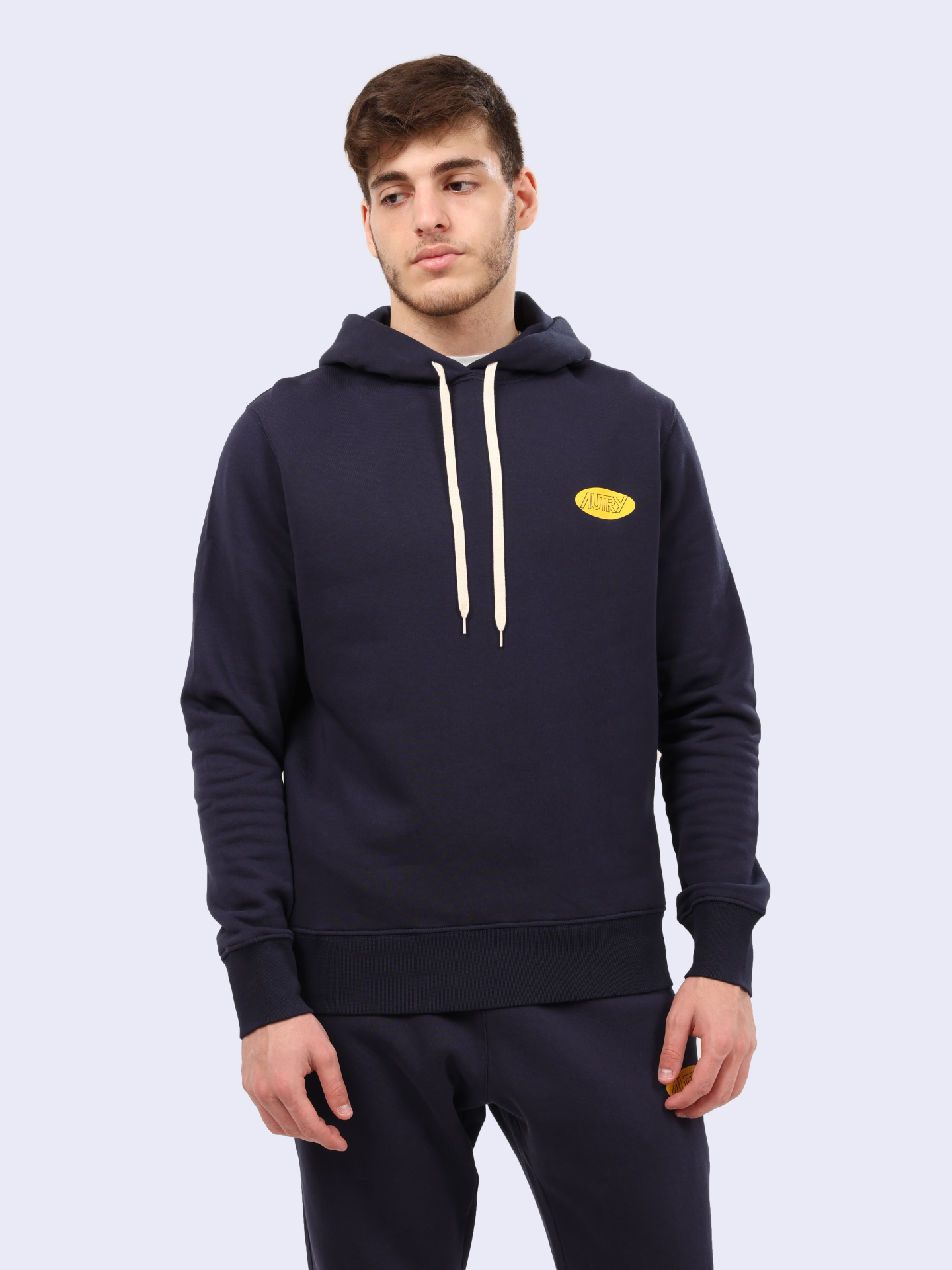 Худи Autry HOPM-02JB темно-синее мужское с контрастным логотипом — купить в интернет-магазине Verdistore