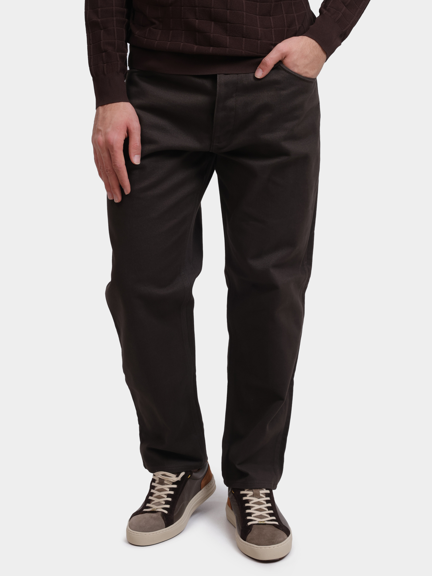 Джинсы Emporio Armani 6R1J69 1NGRZ 05A6 темно-коричневые мужские — купить в интернет-магазине Verdistore