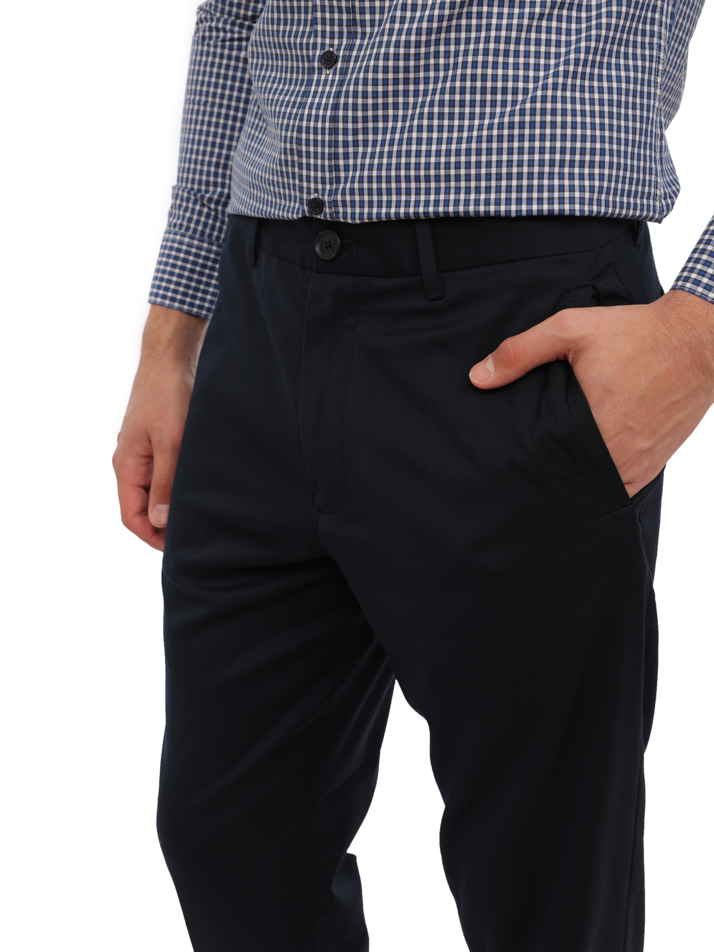 Брюки Armani Exchange 6RZP51 ZNUWZ 1510 темно-синие мужские со стрелками — купить в интернет-магазине Verdistore