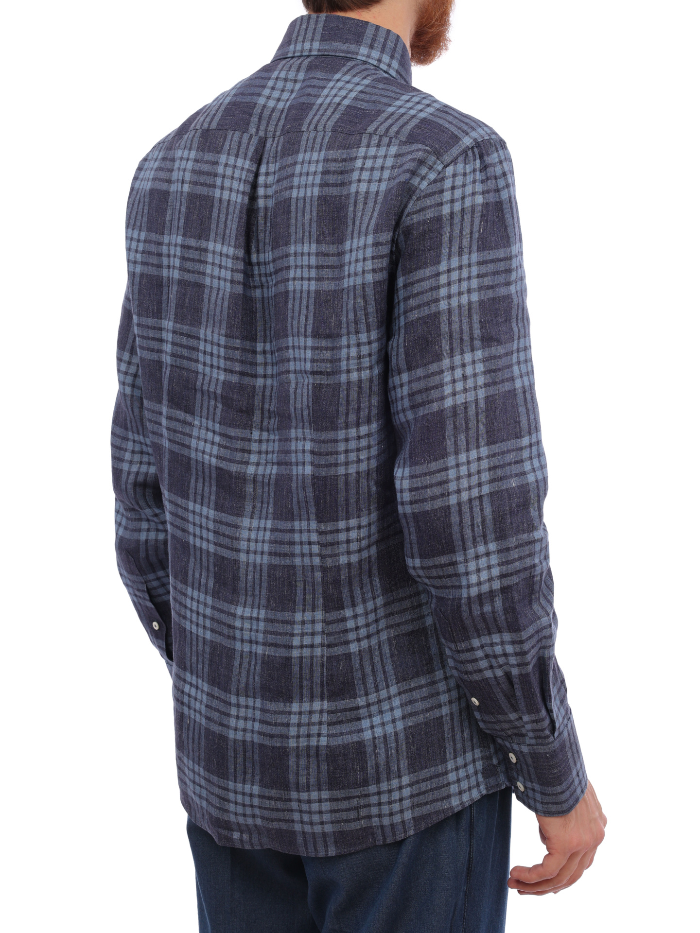 Рубашка Brunello Cucinelli MM6101716 C018 льняная мужская — купить в интернет-магазине Verdistore