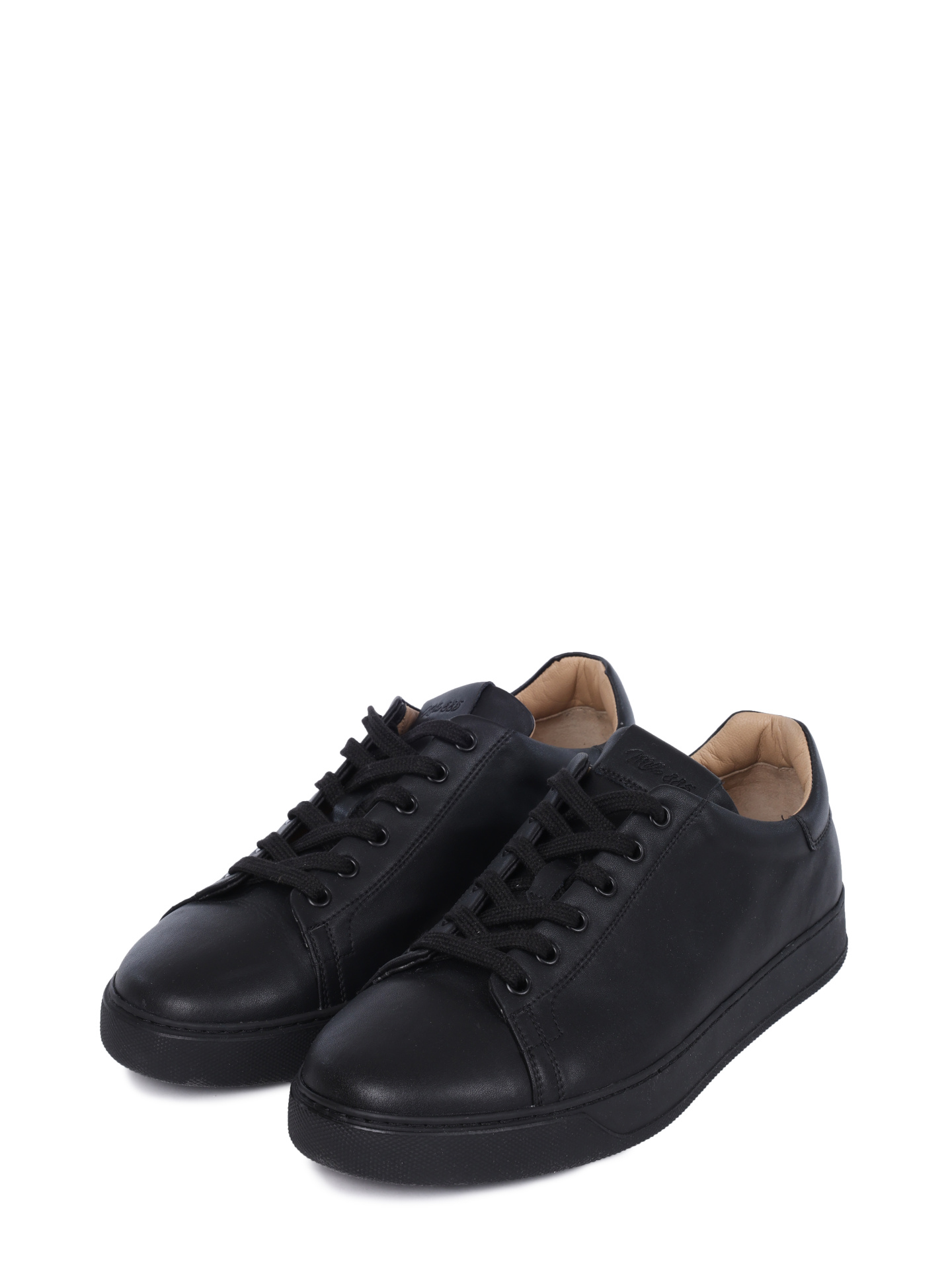 Кеды STOCCOLMA nero Mille 885 черные из мягкой гладкой кожи — купить в интернет-магазине Verdistore