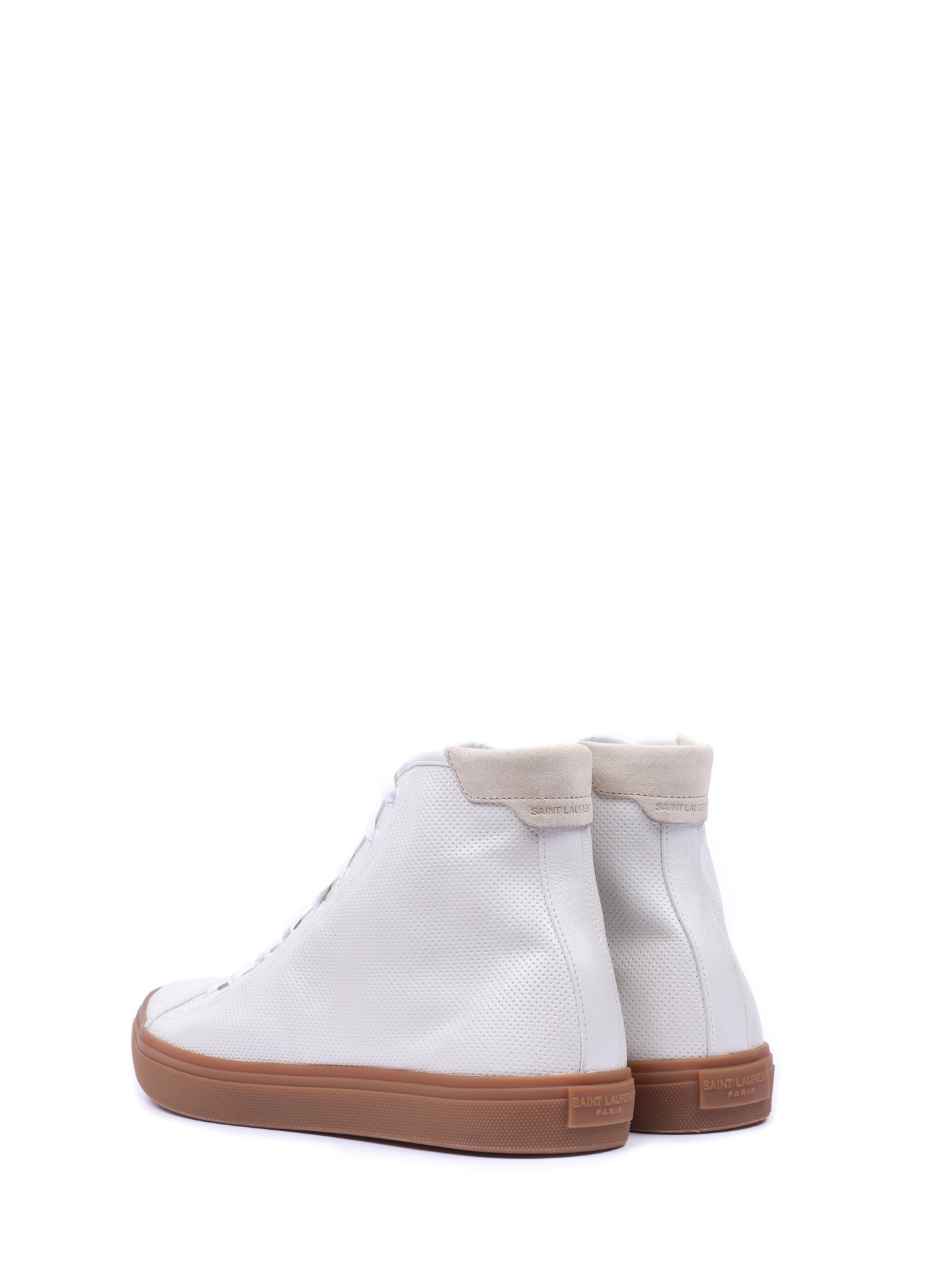 Кеды белые высокие с коричневой подошвой  — купить в интернет-магазине Verdistore