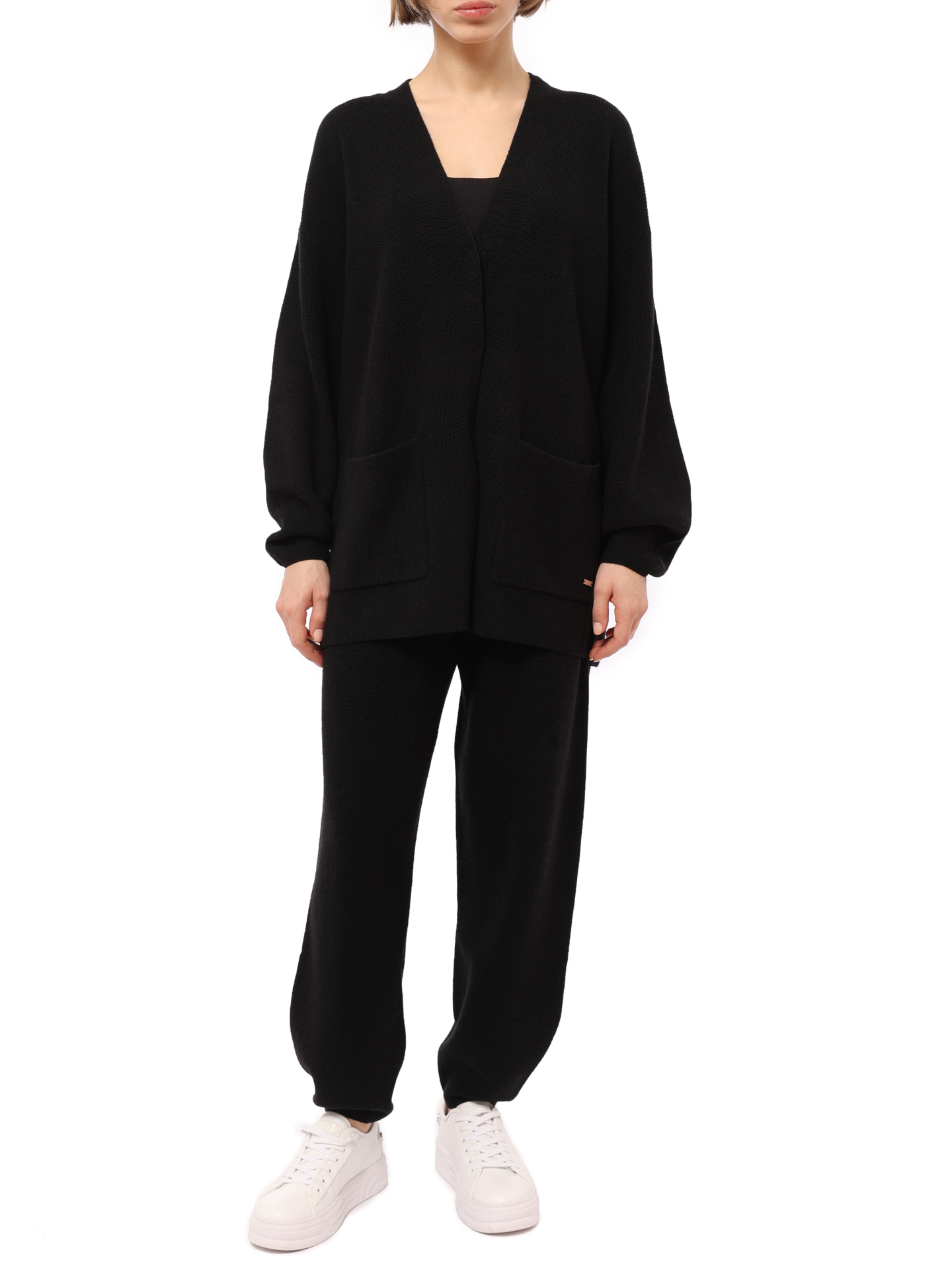 Брюки Armani Exchange 6LYP1Y YMT8Z 1200 черные женские из шерсти — купить в интернет-магазине Verdistore